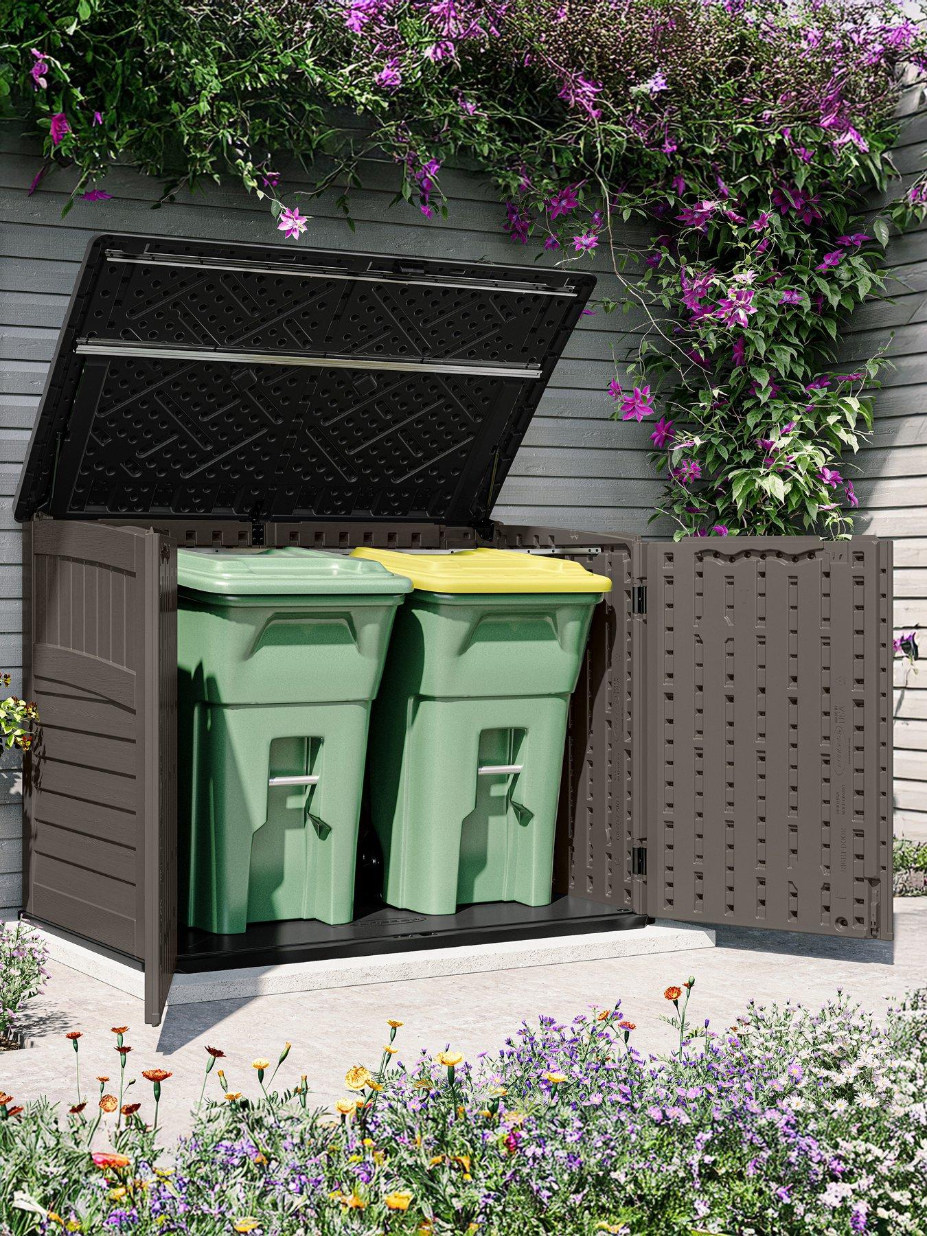 Image 4 of 8 of Suncast Stow-Away Large Store - Stone Grey