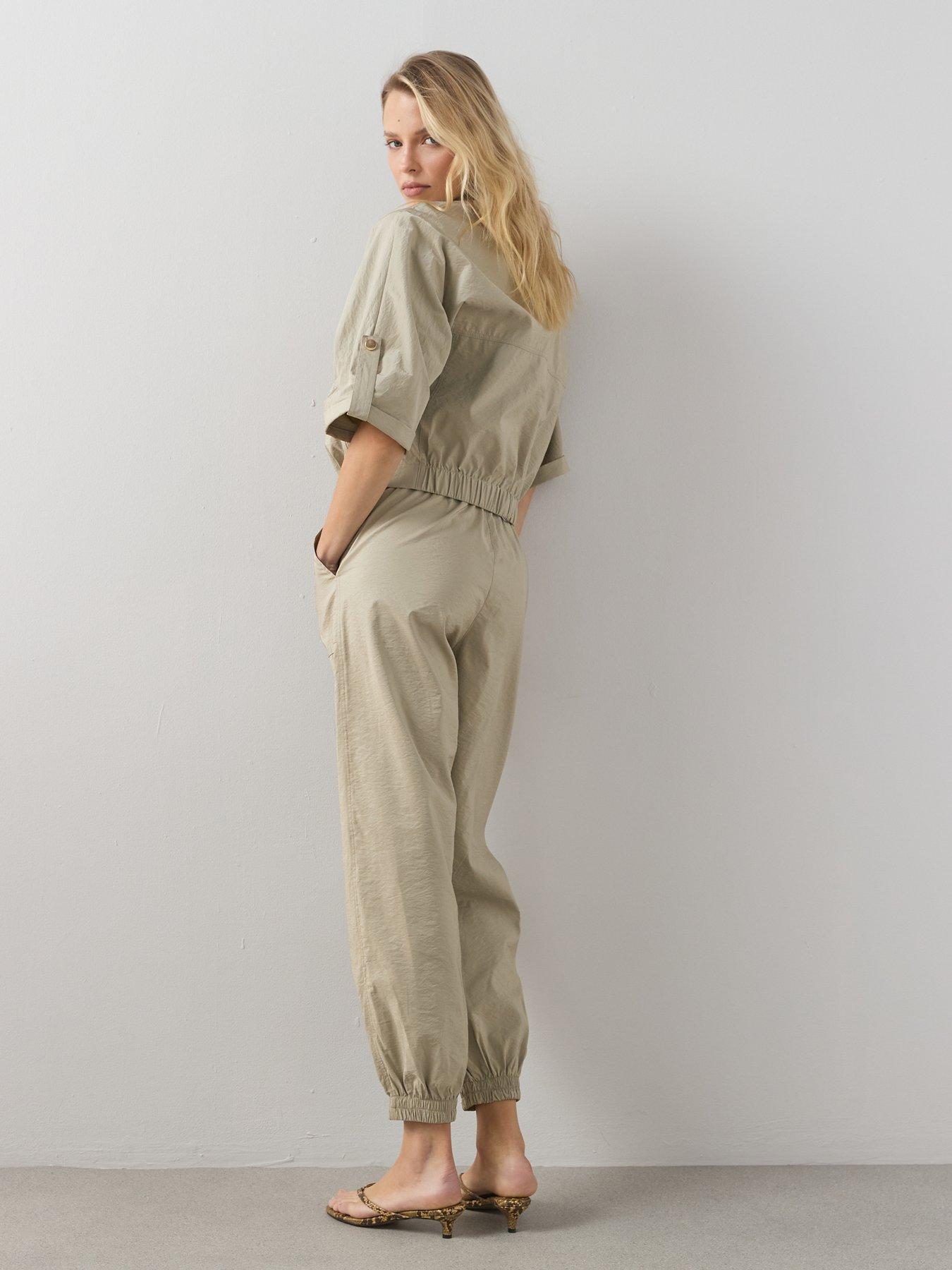 Image 5 of 6 of The Very Collection Cuffed Utility Co-Ord Trousers - Green