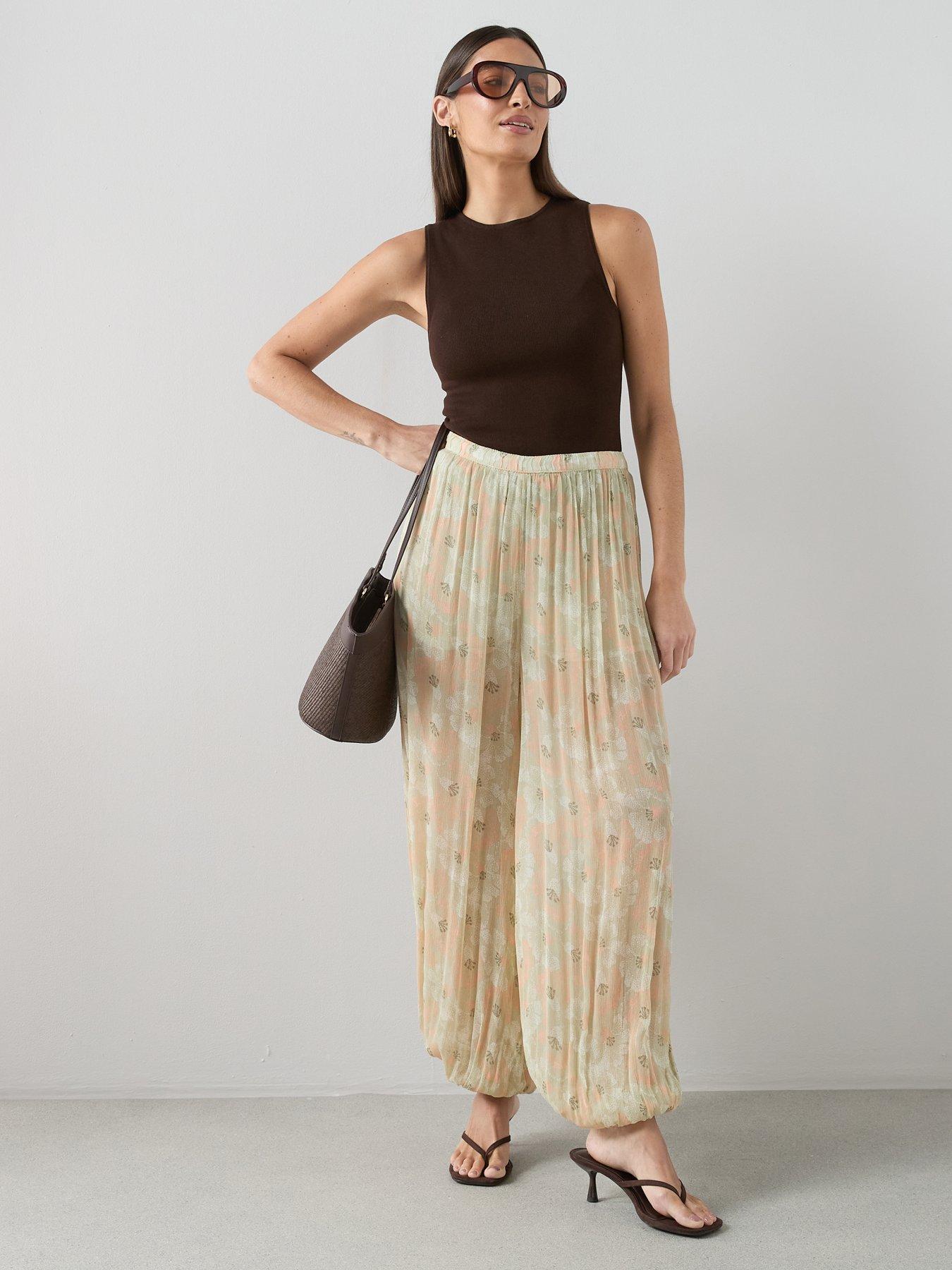 Image 1 of 6 of The Very Collection Harem Trouser - Floral Print