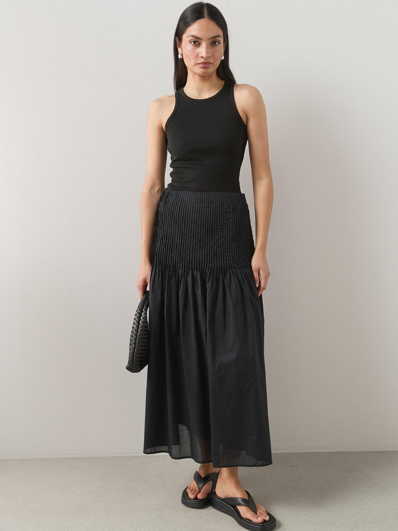 the-very-collection-pintuck-poplin-maxi-skirtback