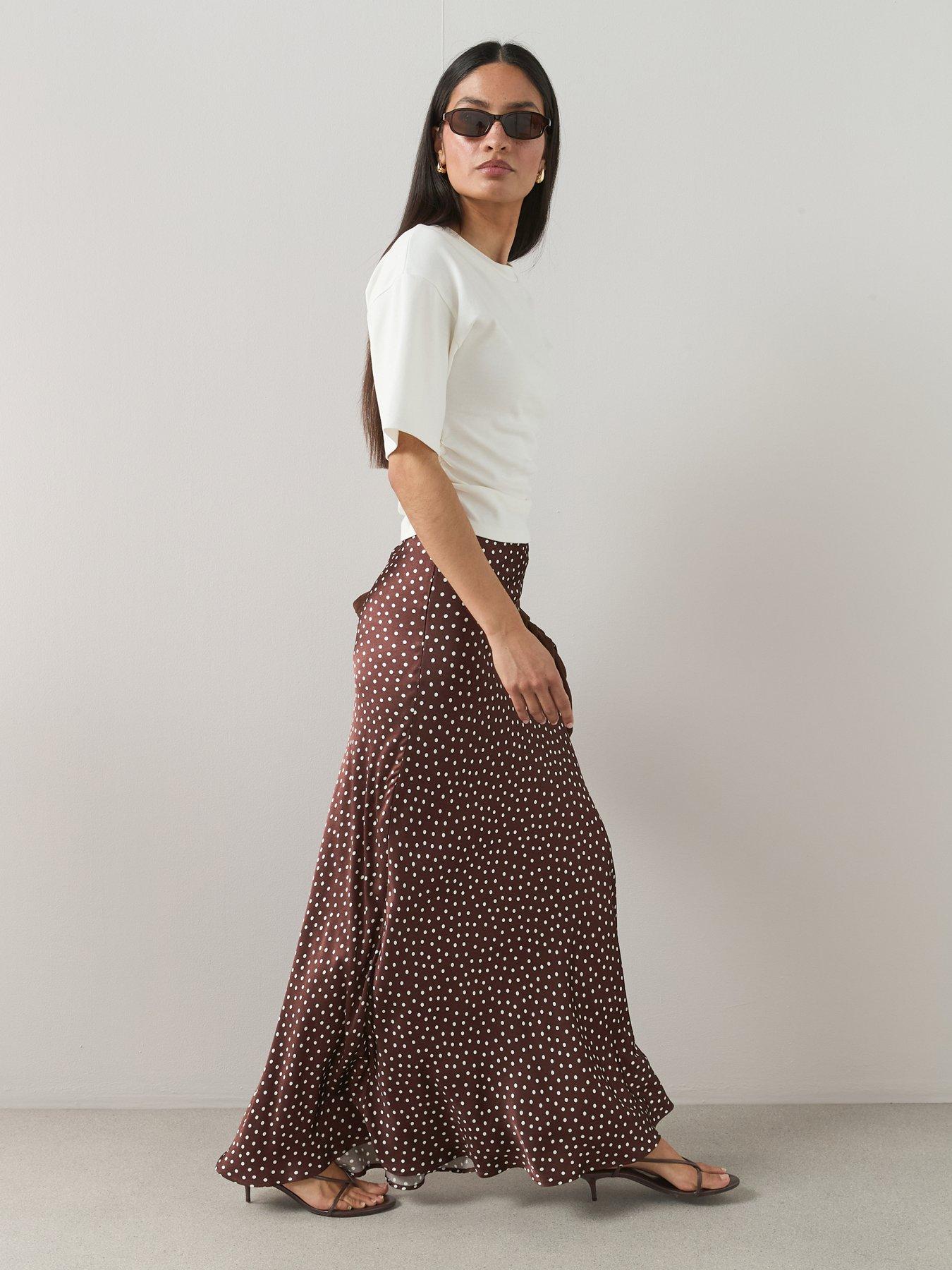 the-very-collection-satin-polka-dot-maxi-skirt-brownback