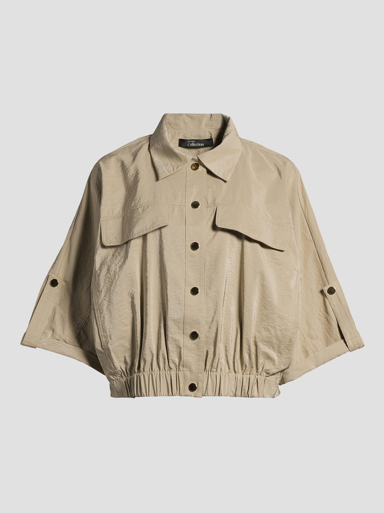Image 7 of 7 of The Very Collection Short Sleeve Utility Co-Ord Jacket - Green