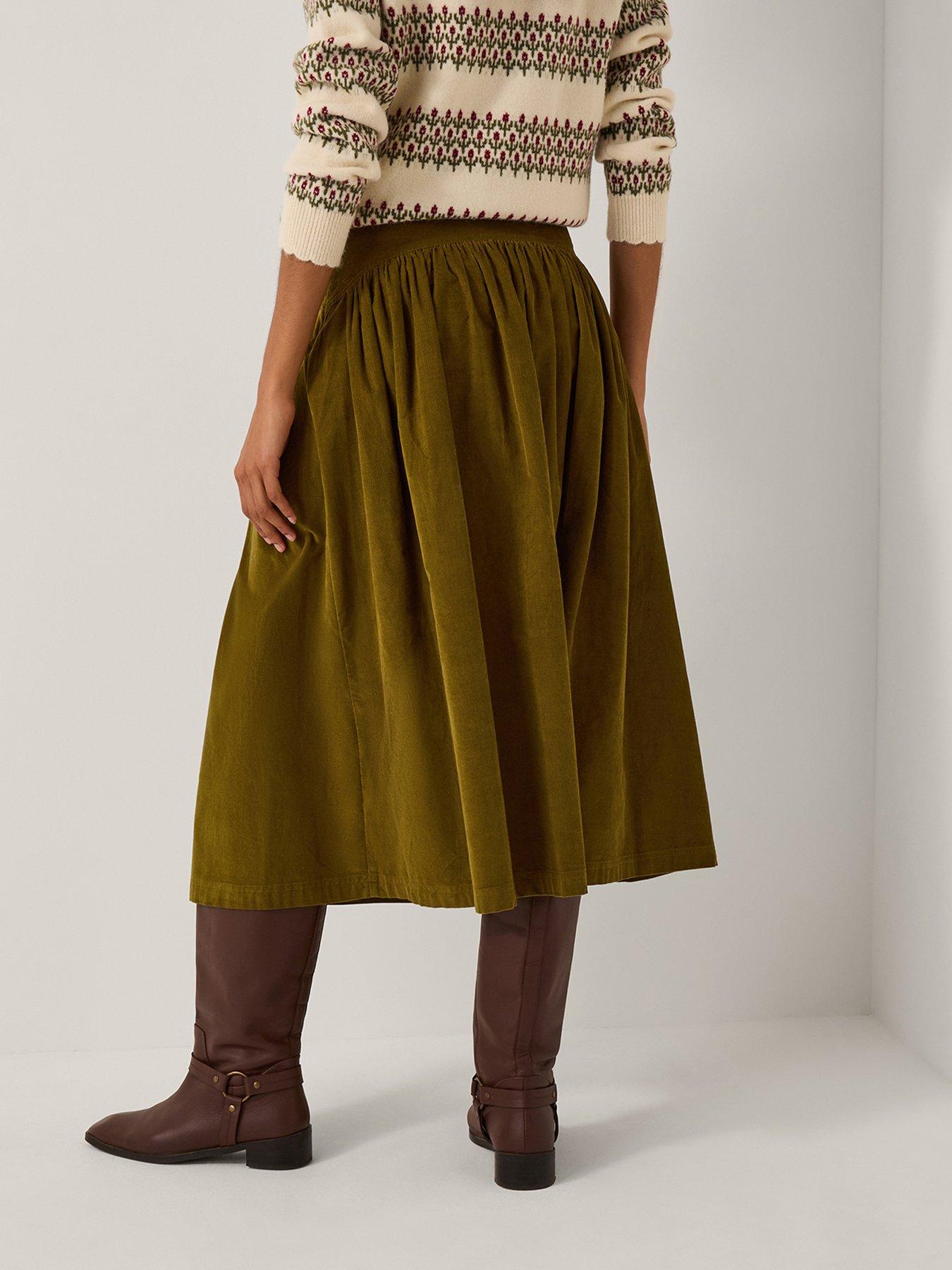 monsoon-jenny-corduroy-midi-skirt-greenstillFront