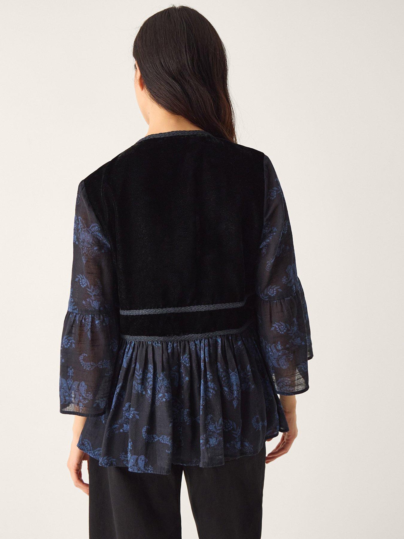 Image 2 of 4 of Monsoon Kelly Print Jacket - Blue