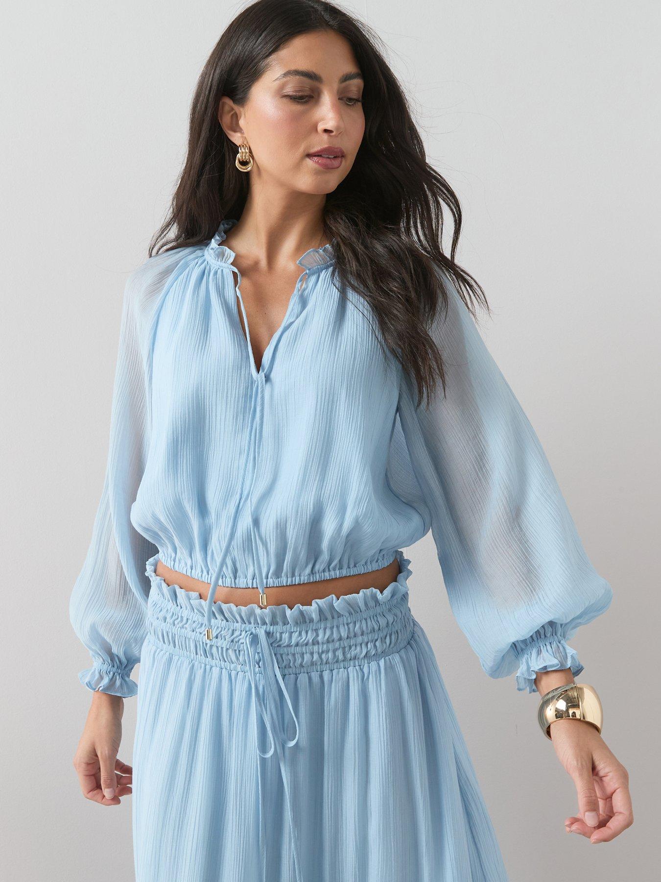the-very-collection-sheer-blouson-co-ord-blousefront