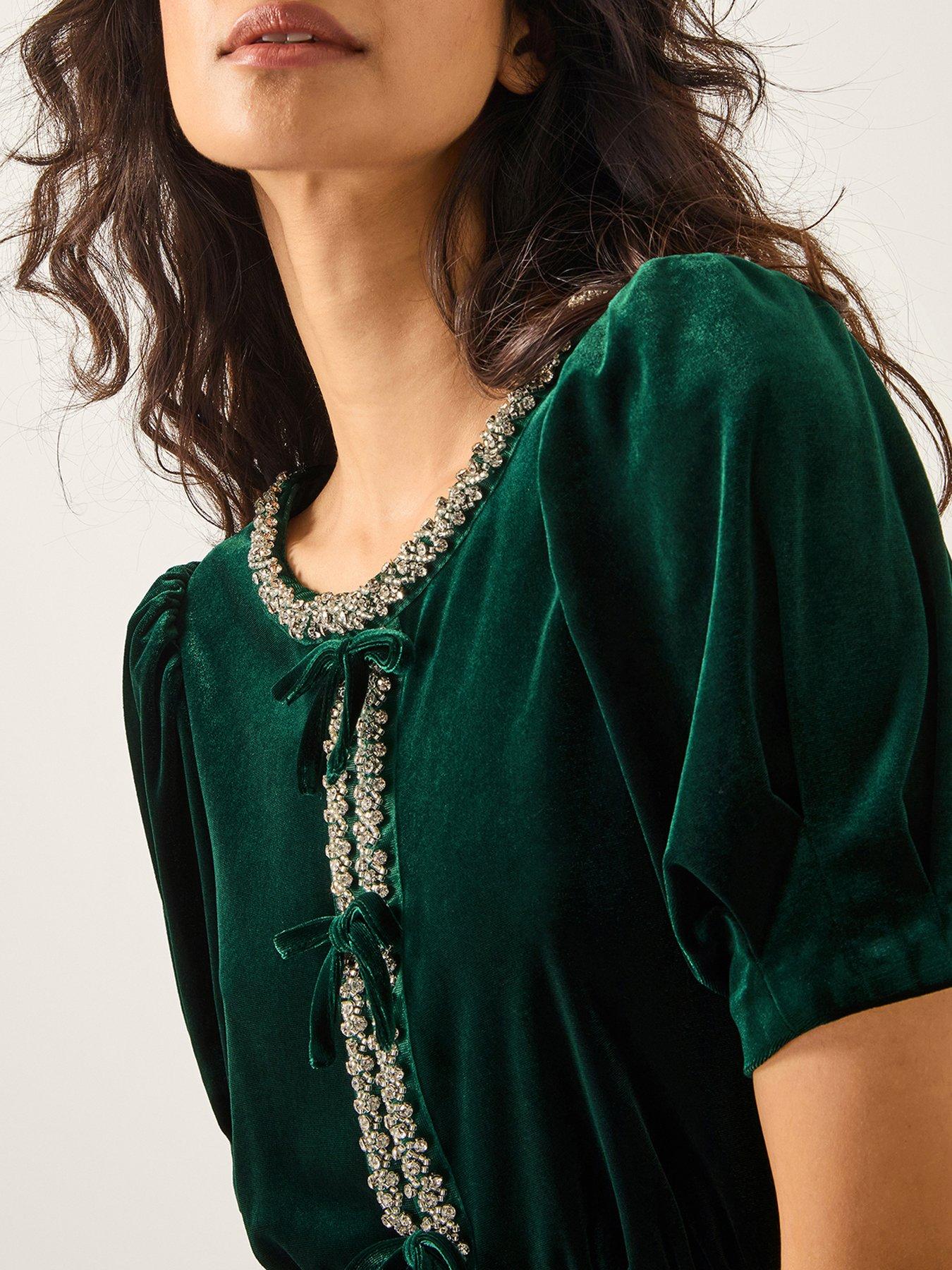 monsoon-celeste-embellished-bow-velvet-midi-dress-greenoutfit