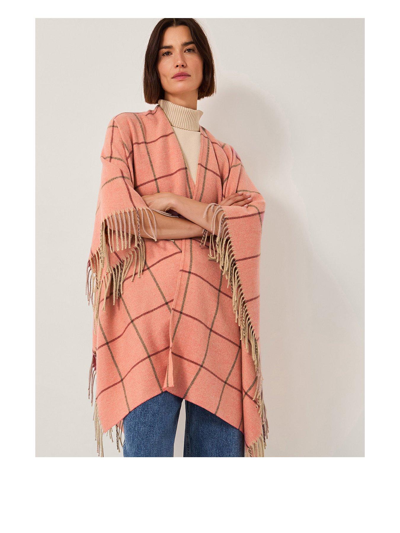 Monsoon Ambi Blanket Check Shawl - Pink