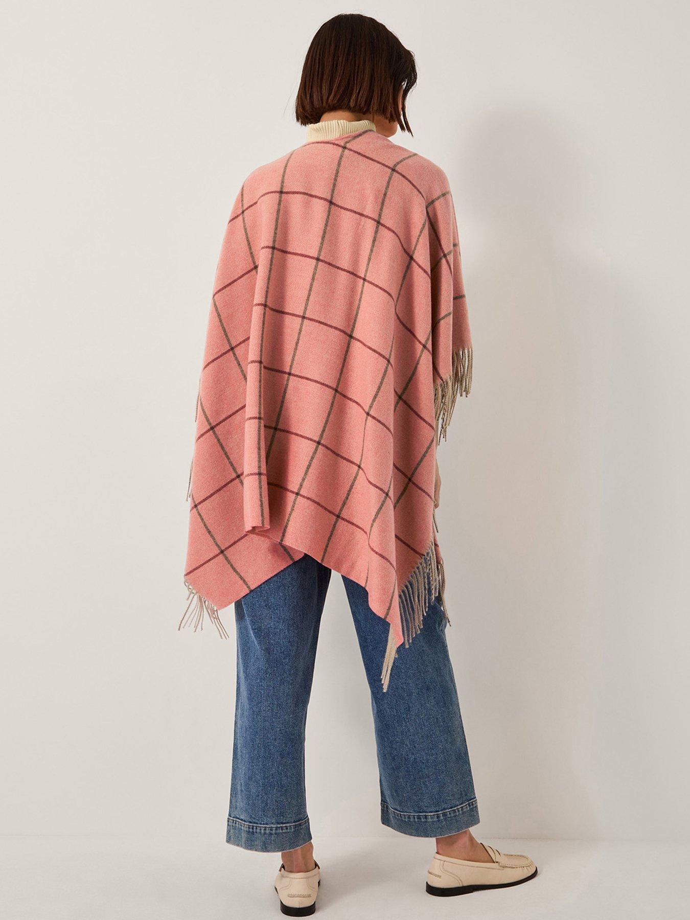 monsoon-ambi-blanket-check-shawl-pinkstillFront