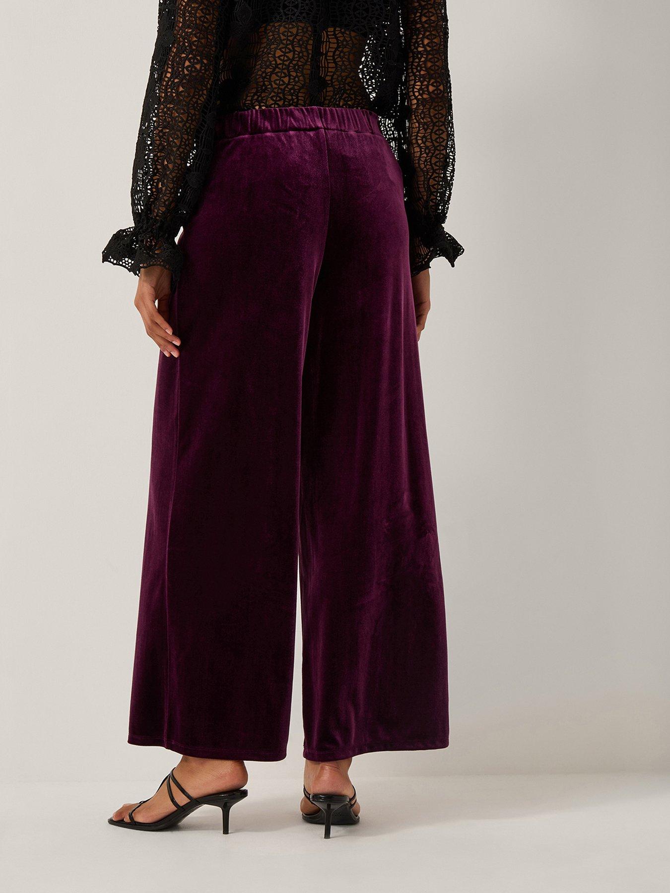monsoon-vera-wide-leg-velvet-trousers-redstillFront