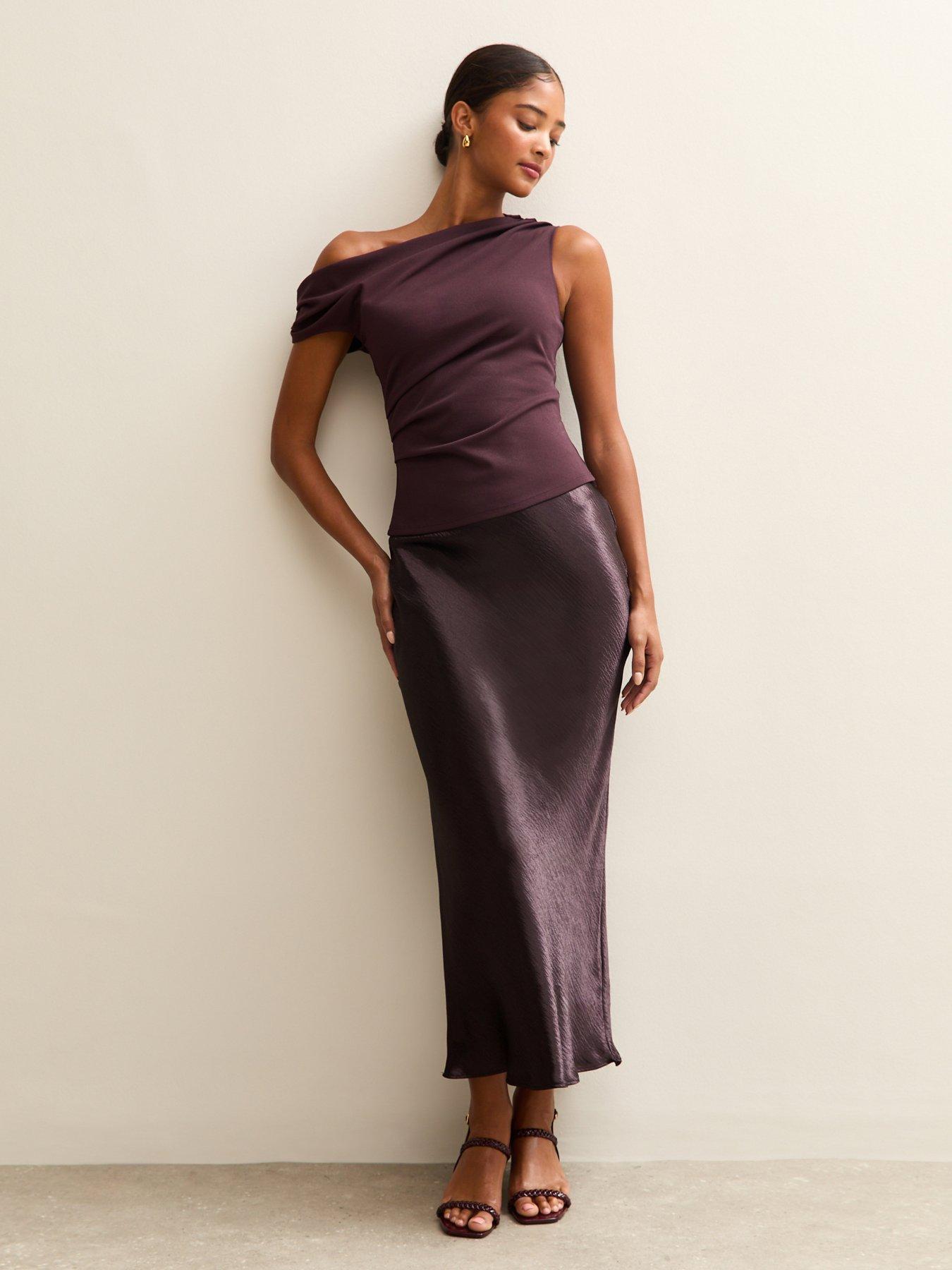 new-look-dark-burgundy-satin-midi-skirt