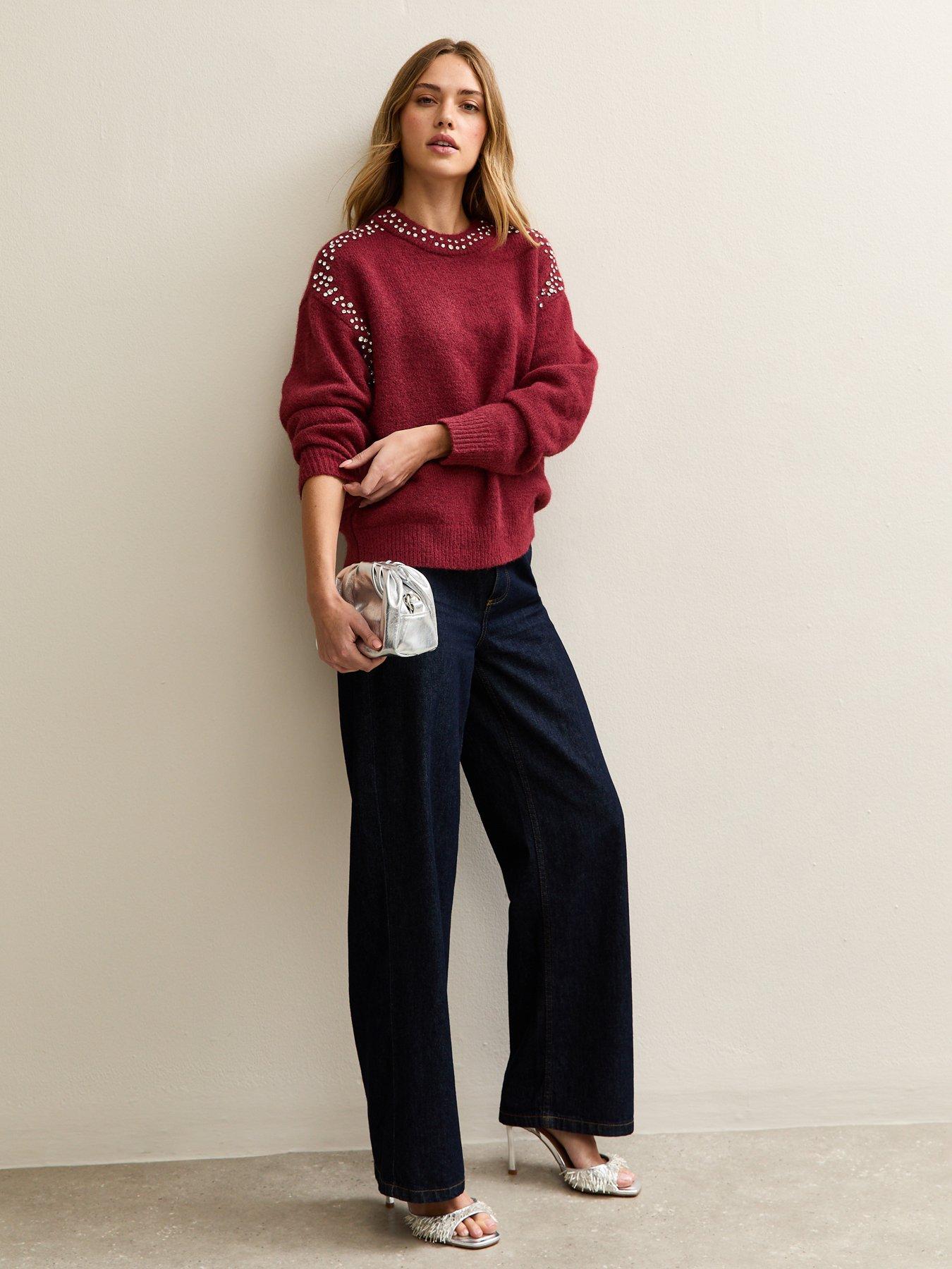 new-look-diamante-embellished-jumper-dark-redback
