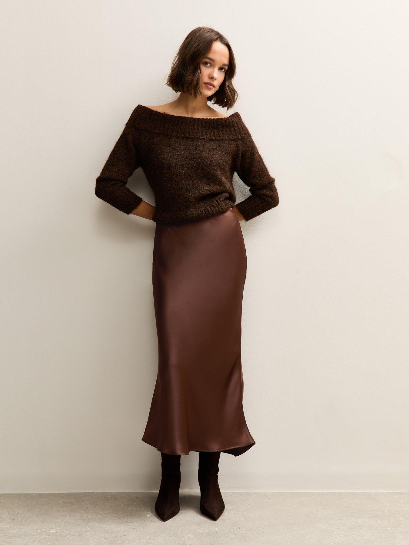 new-look-dark-brown-satin-bias-cut-midi-skirtback