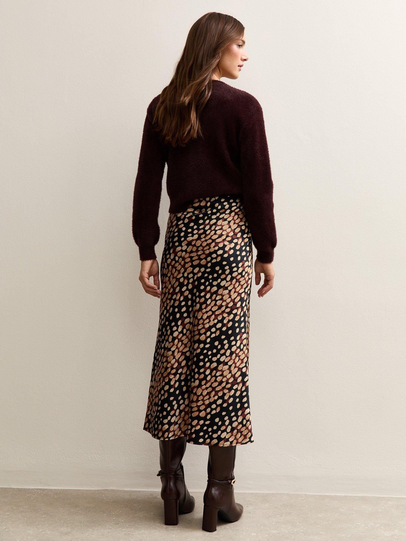 new-look-spot-print-satin-bias-cut-midi-skirt-blackstillFront