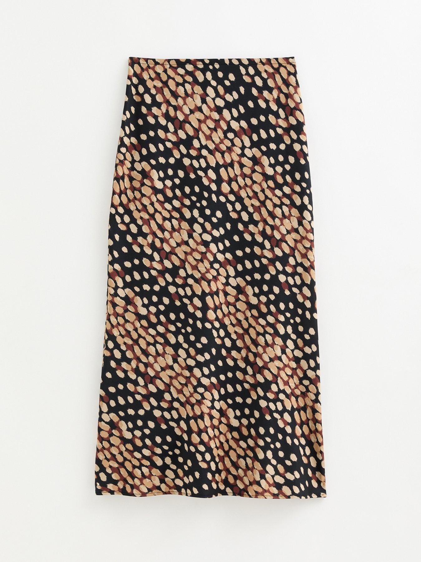 new-look-spot-print-satin-bias-cut-midi-skirt-blackdetail