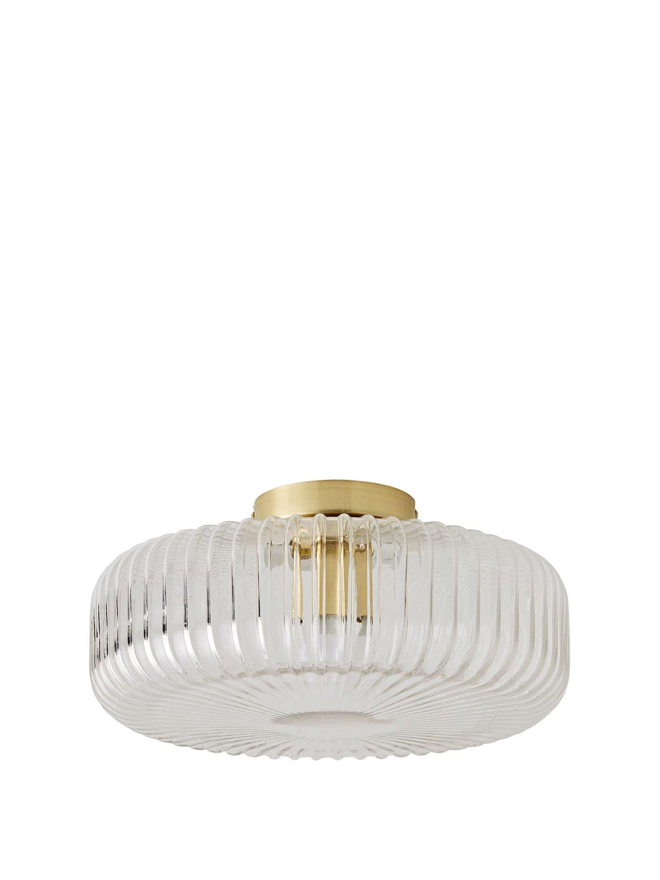 valuelights-calpe-large-gold-flush-ceiling-light-with-clear-ribbed-glass-shadestillFront
