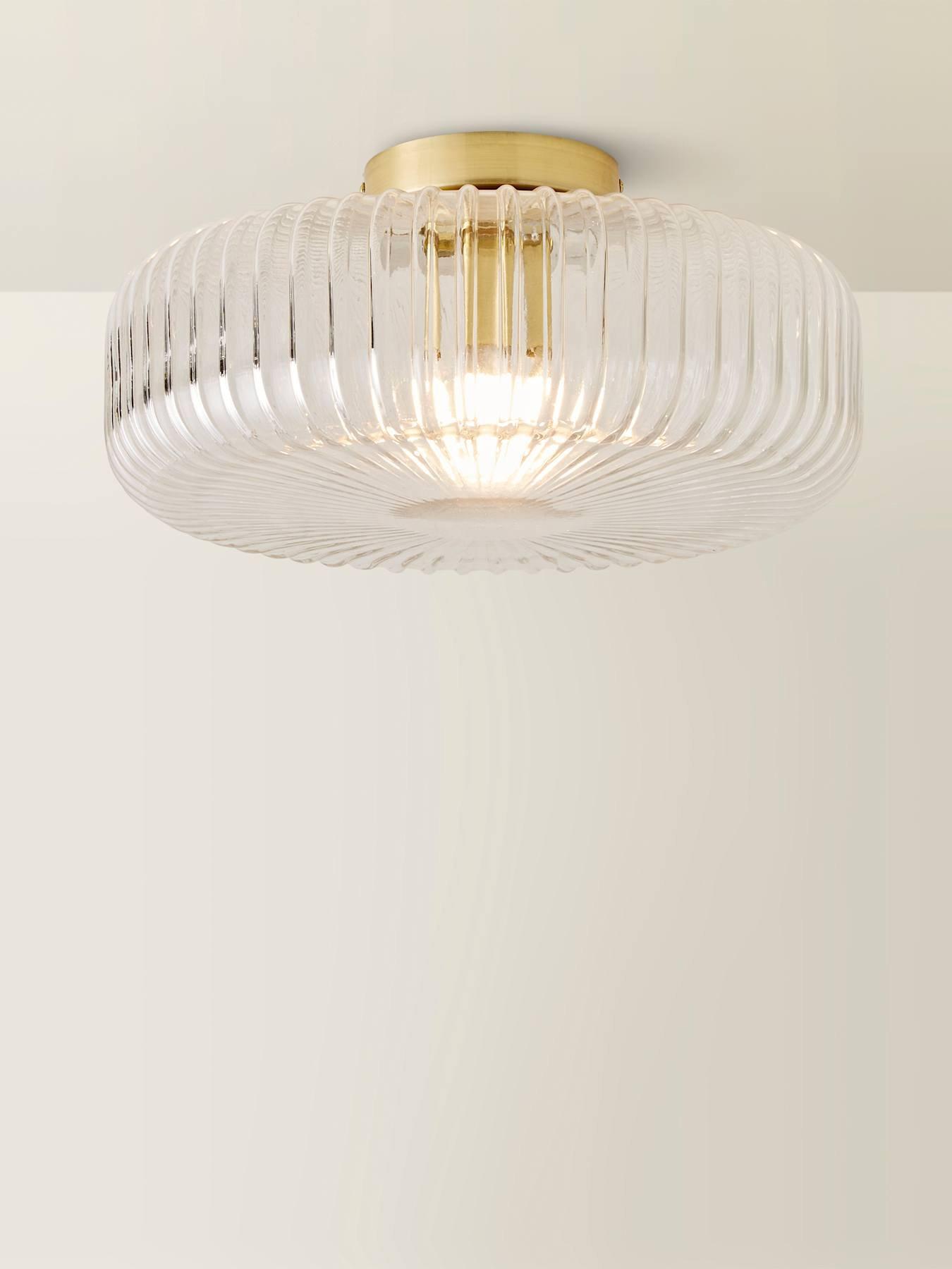valuelights-calpe-large-gold-flush-ceiling-light-with-clear-ribbed-glass-shadeoutfit