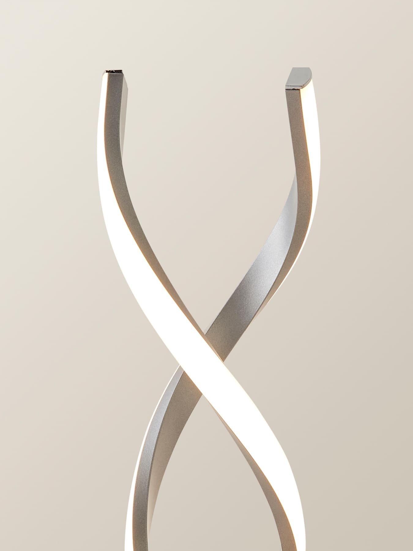 valuelights-infinity-matte-silver-double-twist-integrated-led-floor-lampdetail