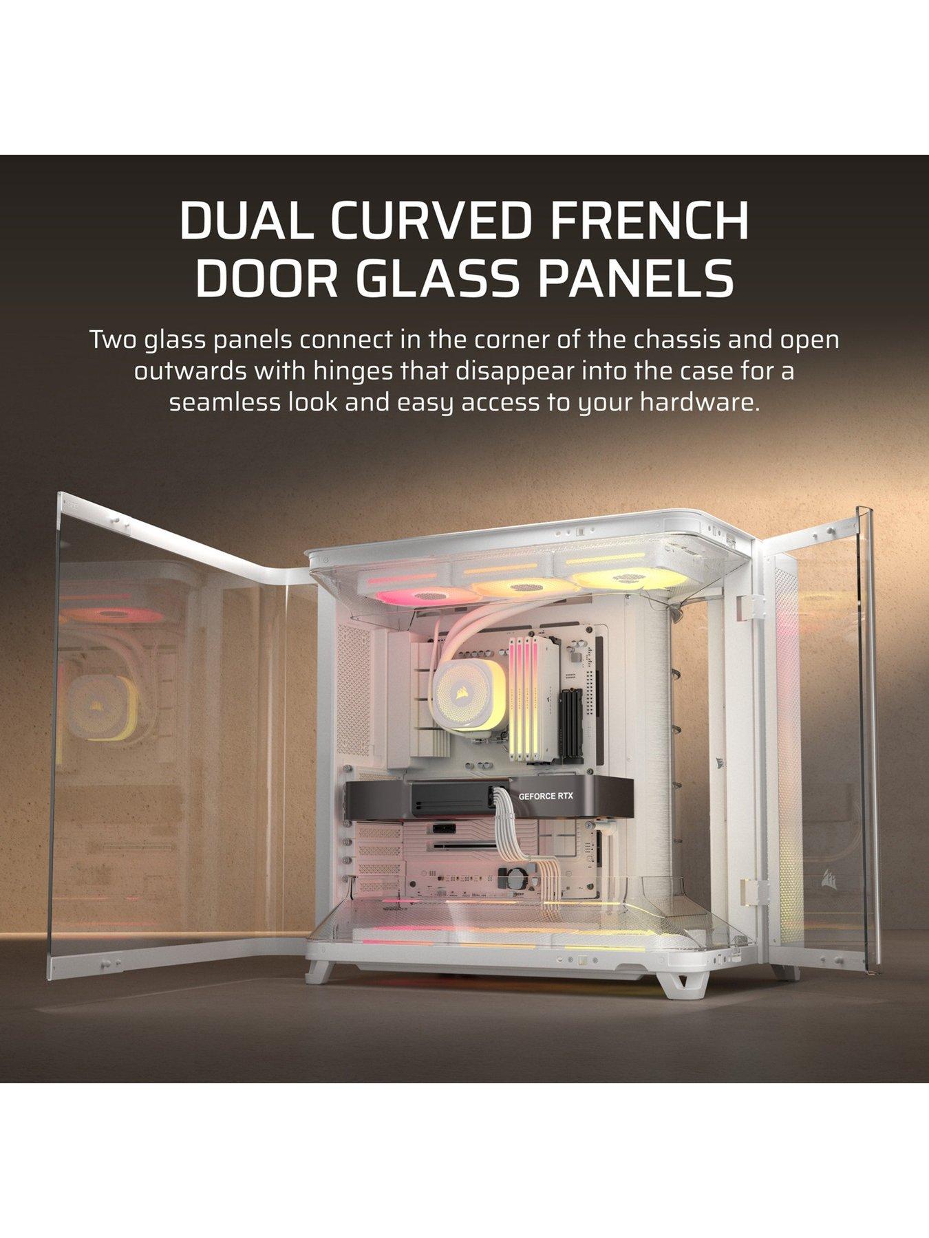 Image 7 of 7 of CORSAIR AIR 5400 LX-R LINK Tempered Glass Mid-Tower - White