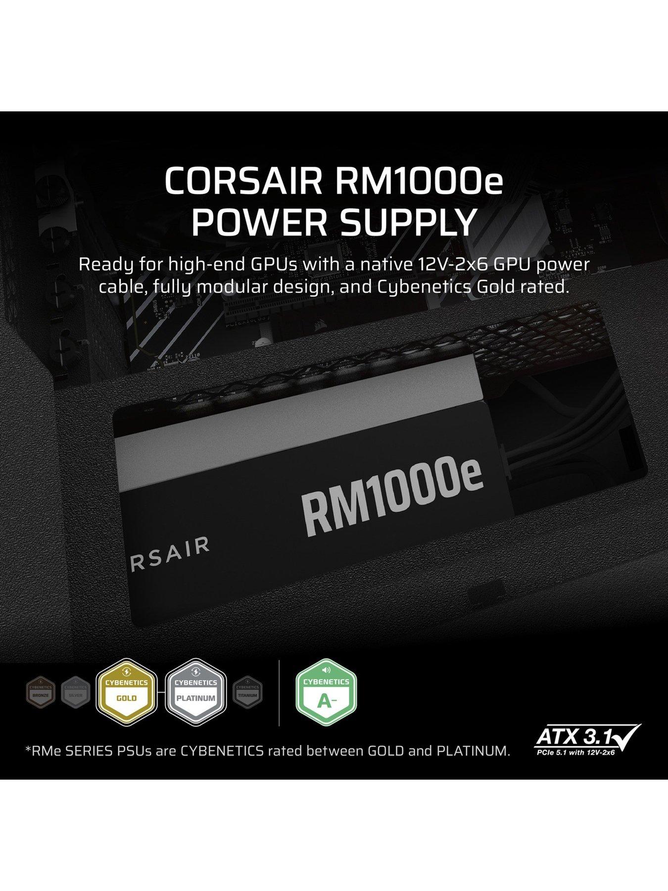 Image 3 of 7 of CORSAIR 2025 RMe Series - RM1000e - 1000 Watt - ATX 3.1 - PCIe 5.1 - Cybenetics GOLD Certified - Fully Modular Power Supply
