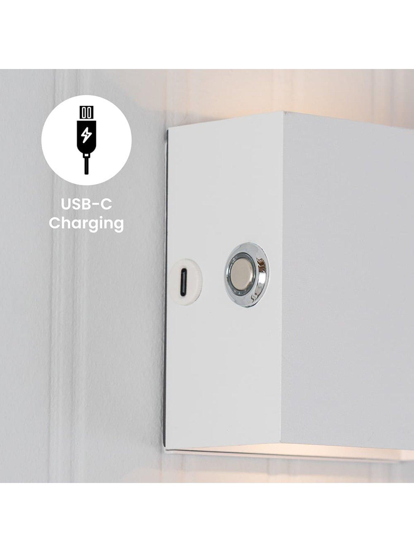 valuelights-pair-of-marx-white-rechargeable-easy-fit-wall-lightoutfit