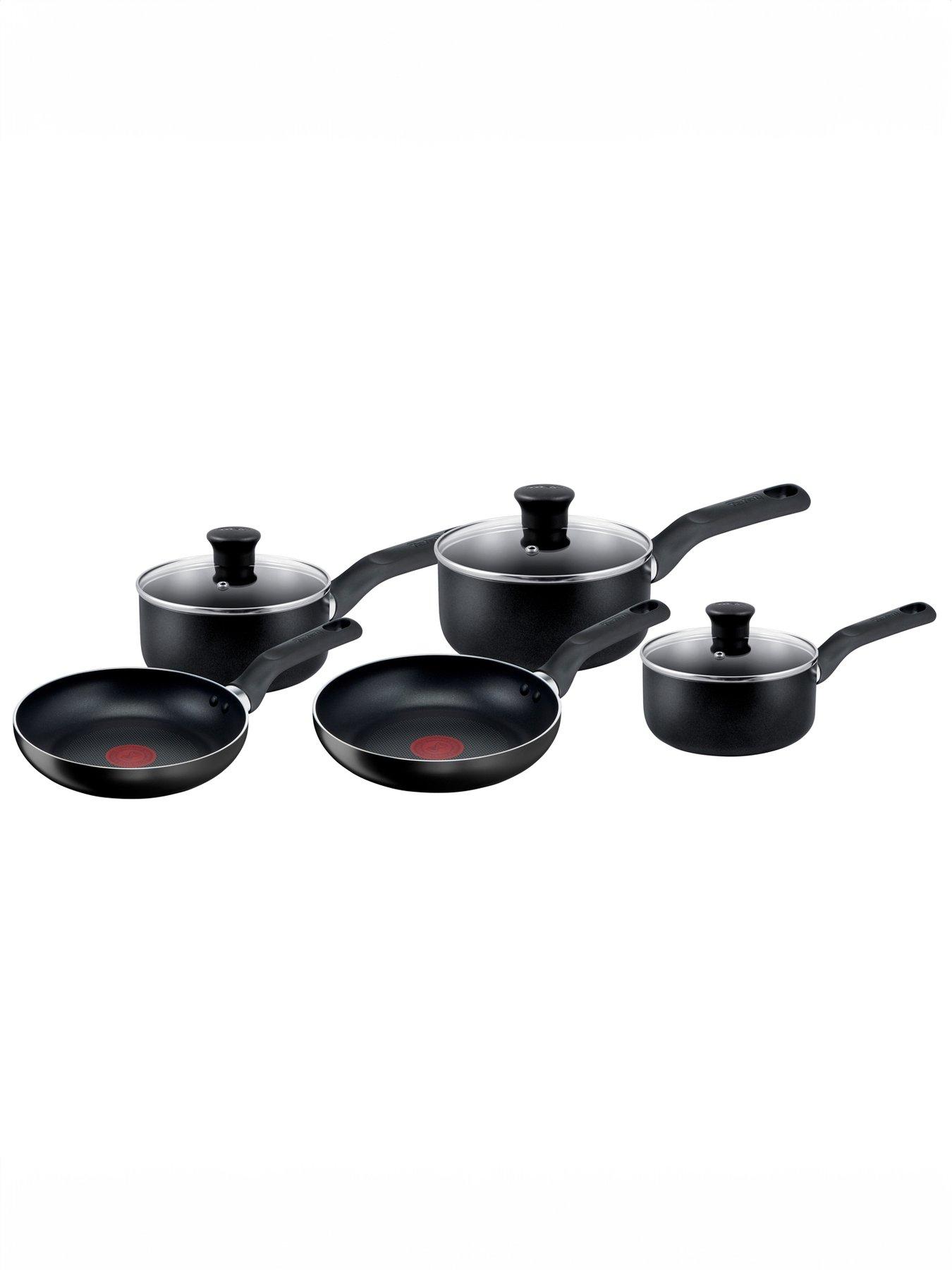 Image 1 of 5 of Tefal Essential Non-Induction 5pc Set of Pans Aluminium