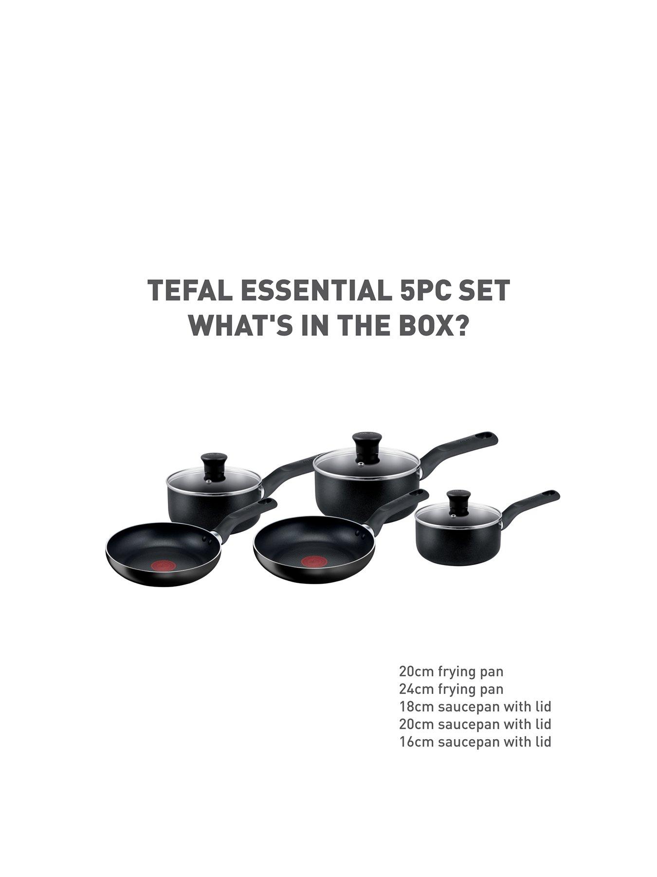 Image 2 of 5 of Tefal Essential Non-Induction 5pc Set of Pans Aluminium