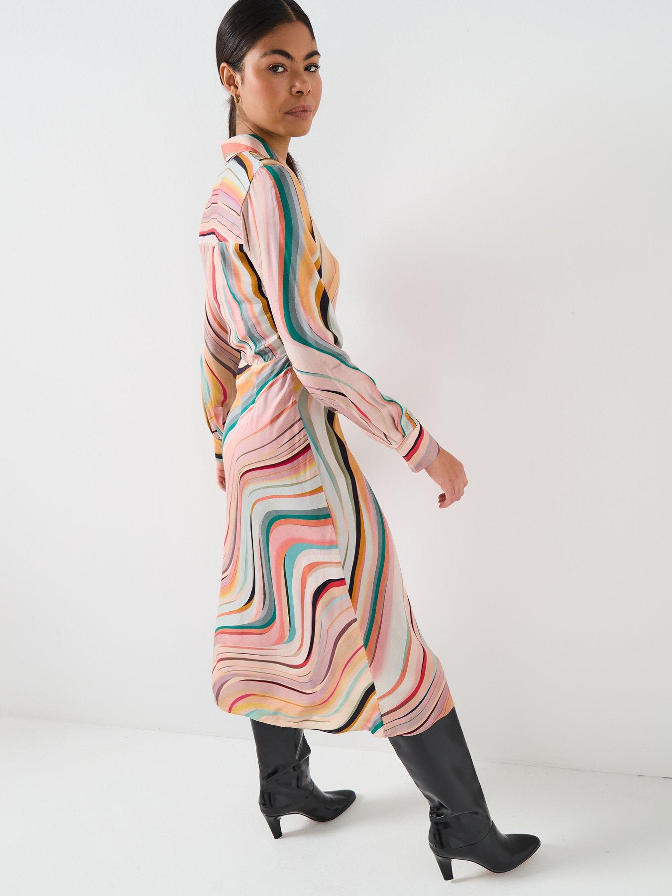 Image 2 of 6 of PS PAUL SMITH WOMENS ALL OVER SWIRL DRESS
