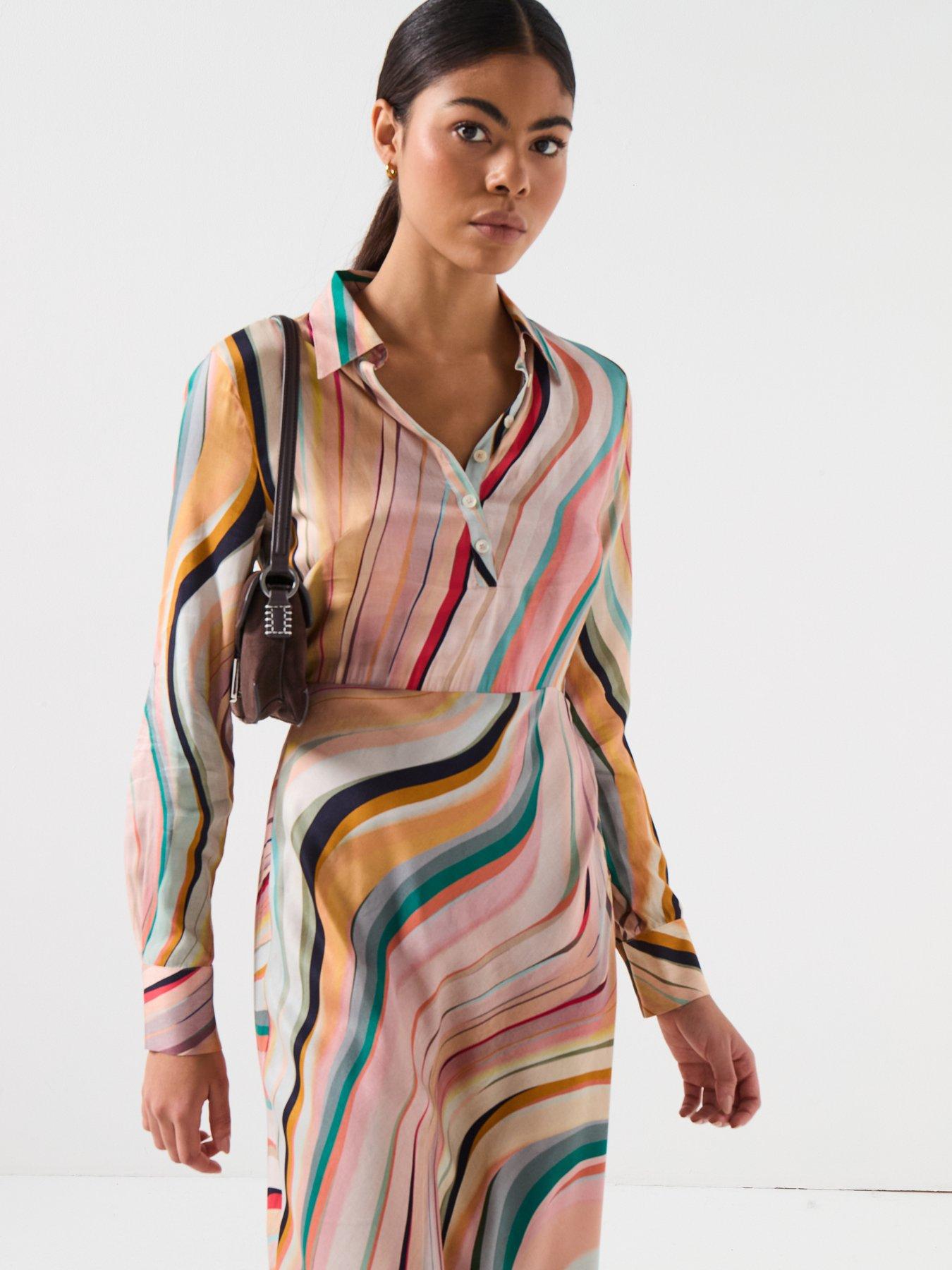 Image 4 of 6 of PS PAUL SMITH WOMENS ALL OVER SWIRL DRESS