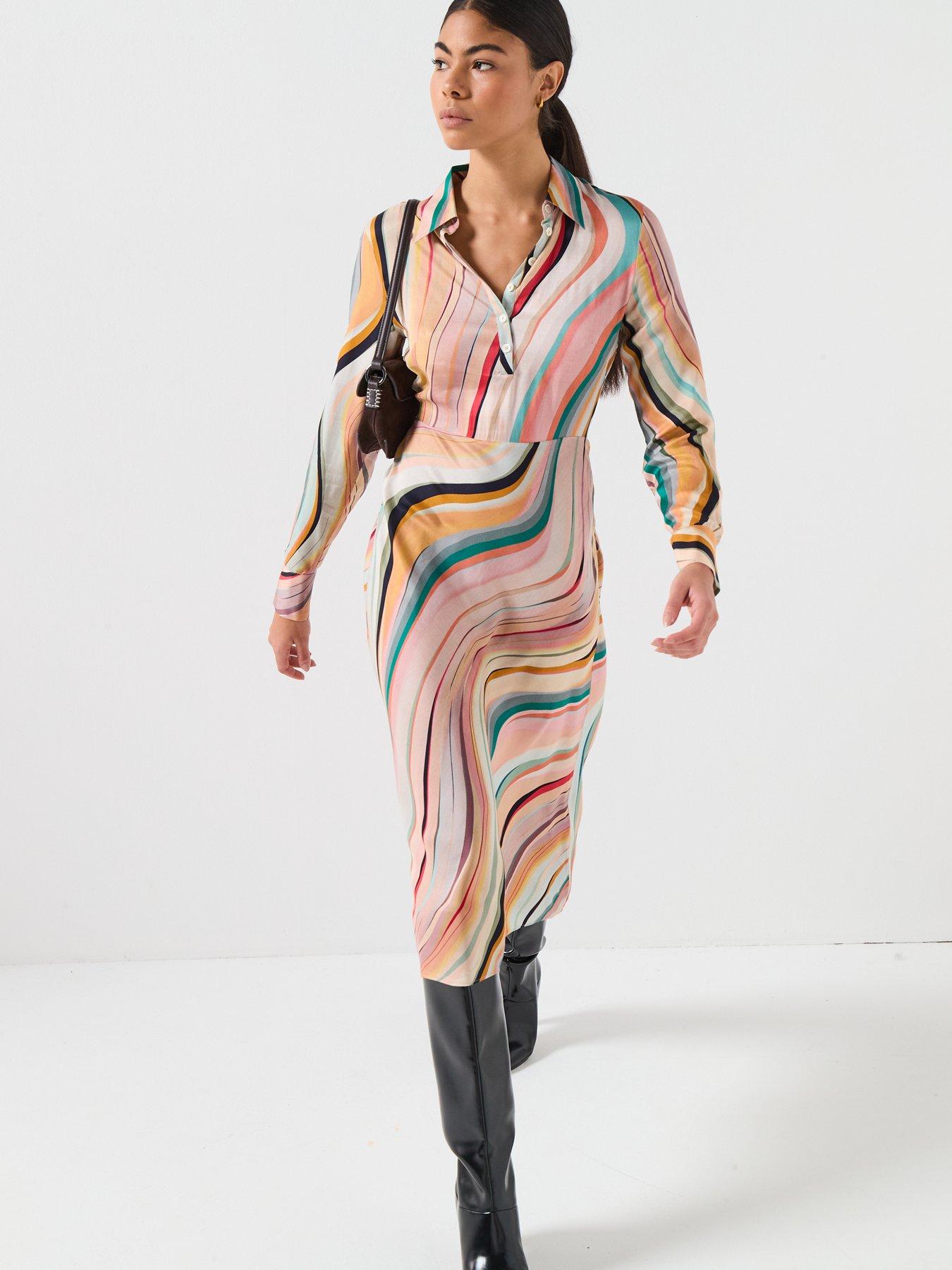 Image 5 of 6 of PS PAUL SMITH WOMENS ALL OVER SWIRL DRESS