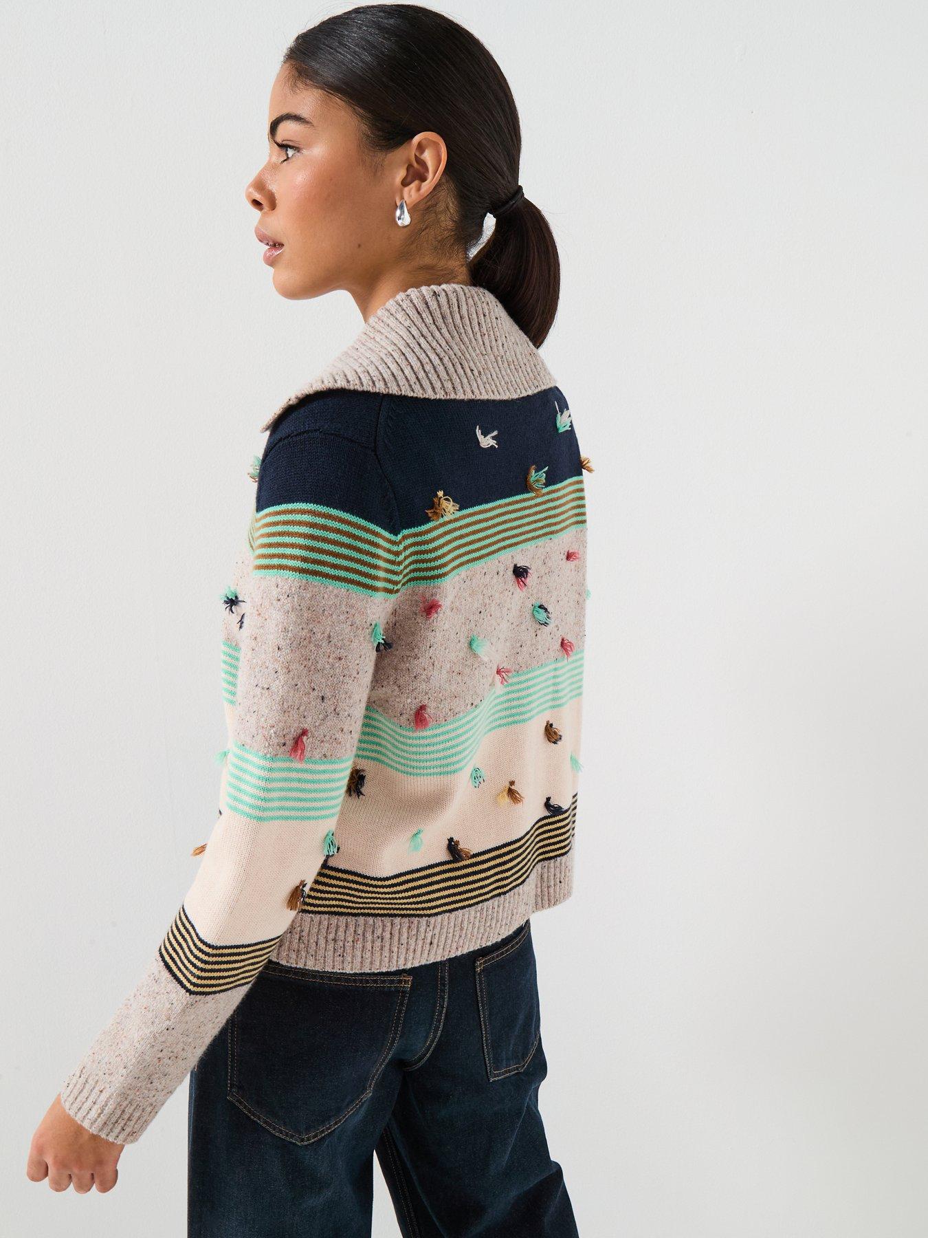 Image 2 of 6 of PS PAUL SMITH Womens Knitted Button Through Cardigan &nbsp;- Multi