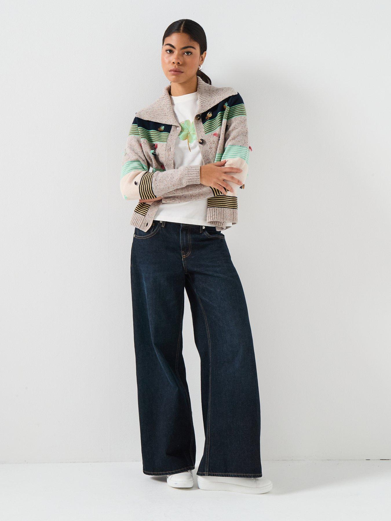 Image 3 of 6 of PS PAUL SMITH Womens Knitted Button Through Cardigan &nbsp;- Multi