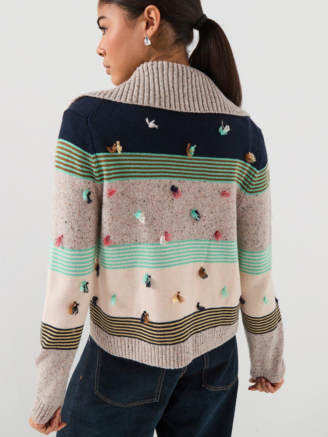 Image 4 of 6 of PS PAUL SMITH Womens Knitted Button Through Cardigan &nbsp;- Multi