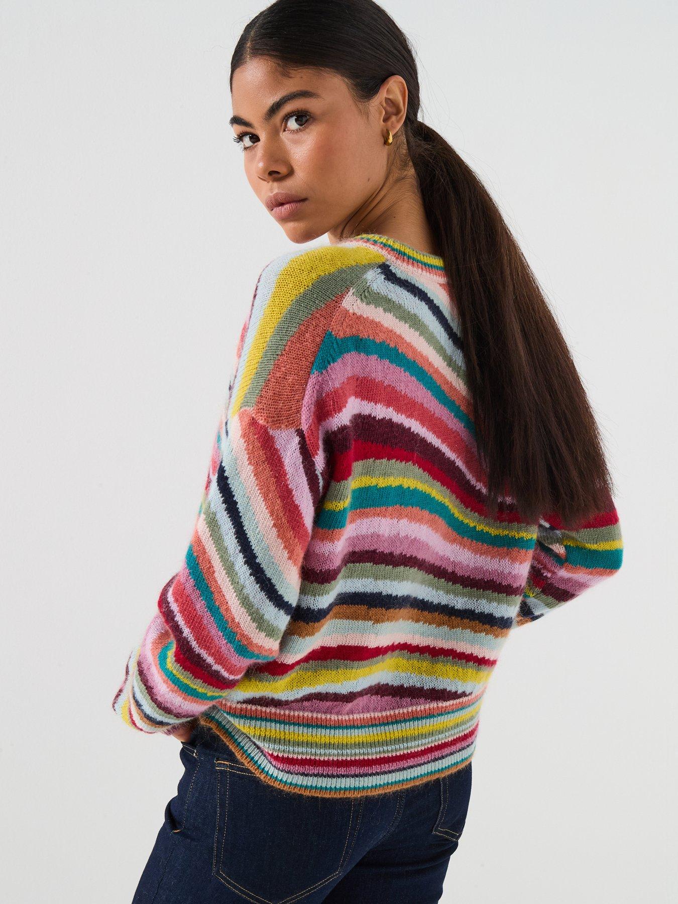 Image 2 of 6 of PS PAUL SMITH Womens Striped Knit Sweater - Multi