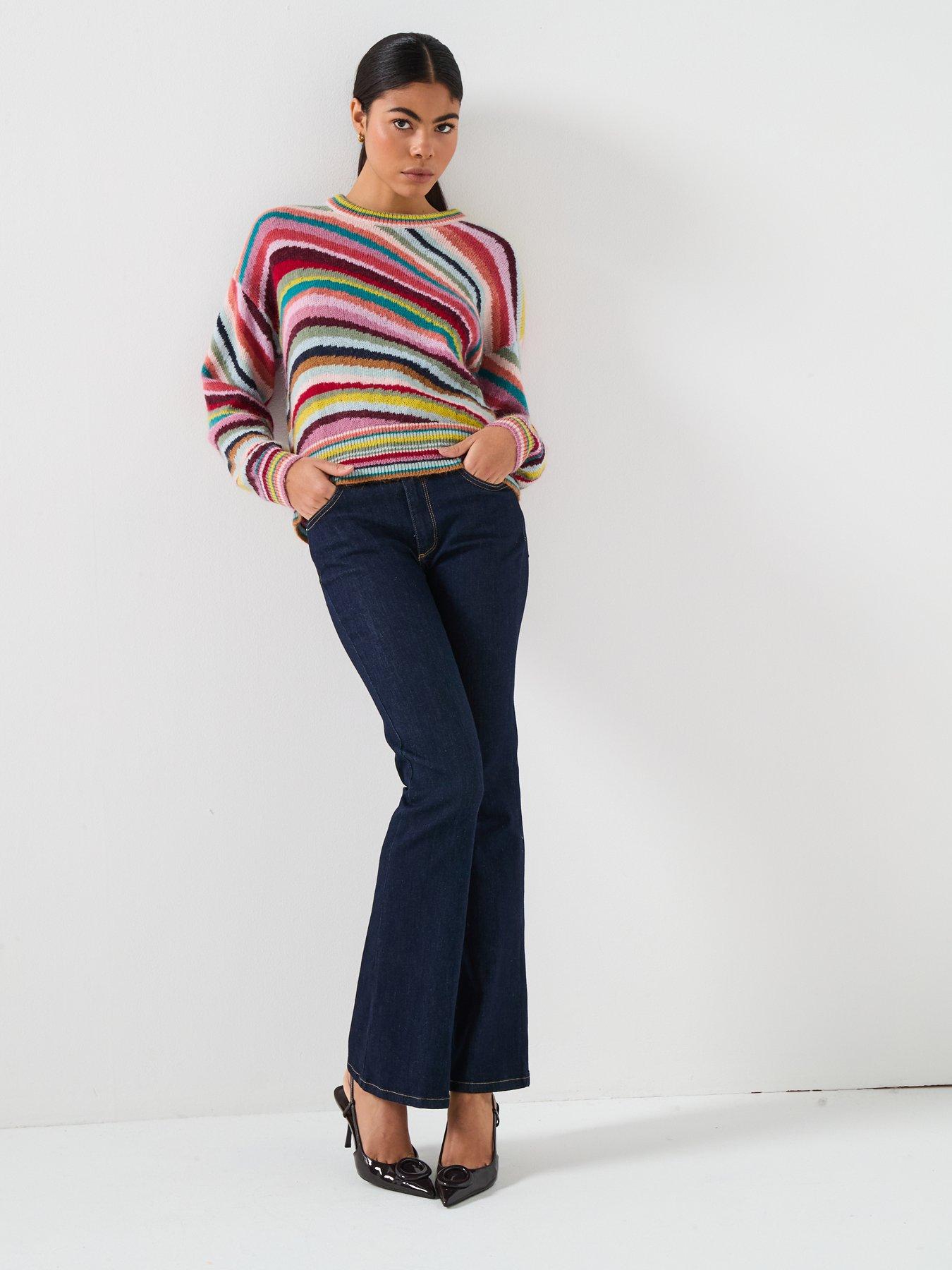 Image 3 of 6 of PS PAUL SMITH Womens Striped Knit Sweater - Multi
