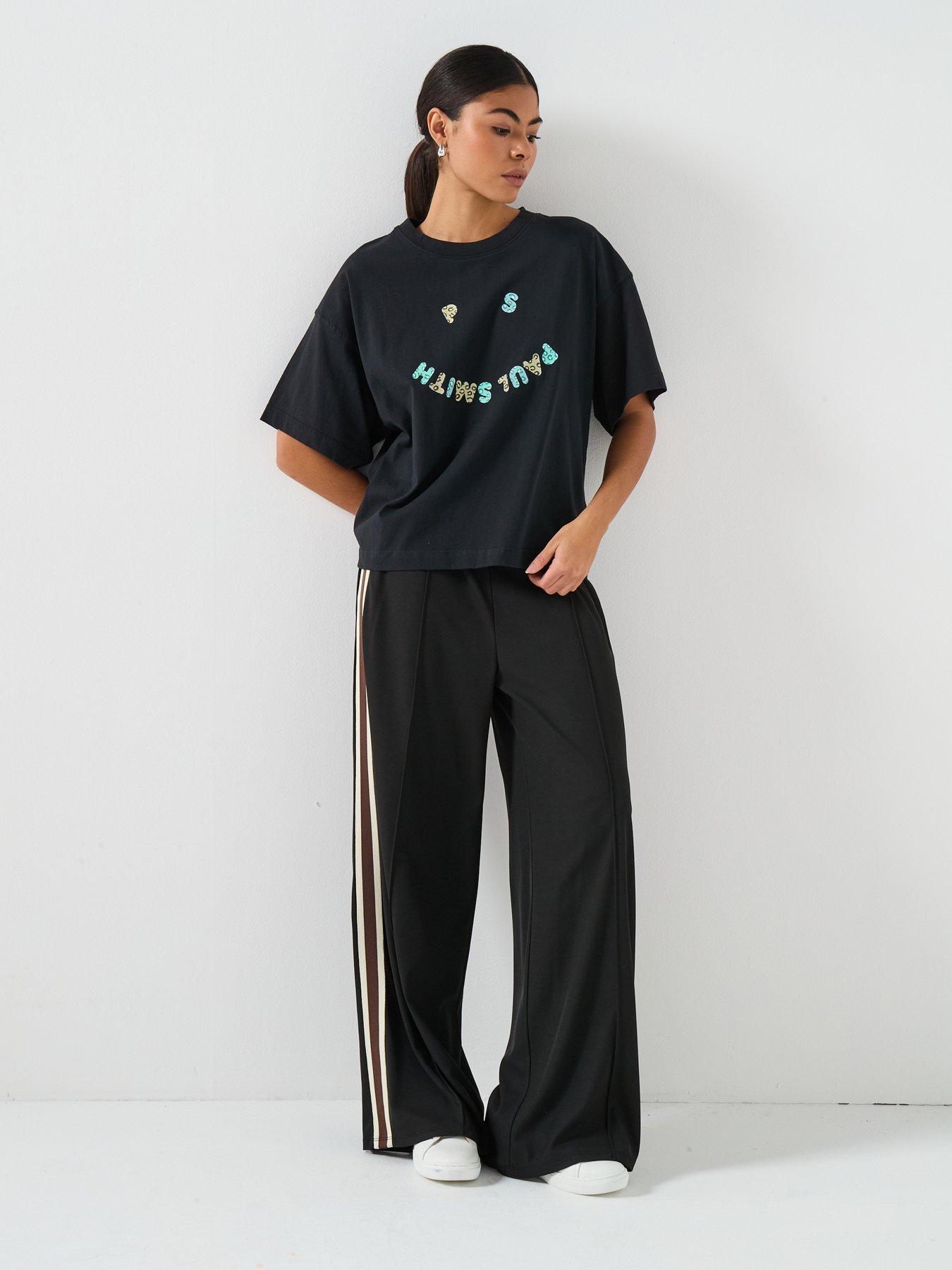 Image 3 of 4 of PS PAUL SMITH Womens Short Sleeve T-shirt Happy - Black