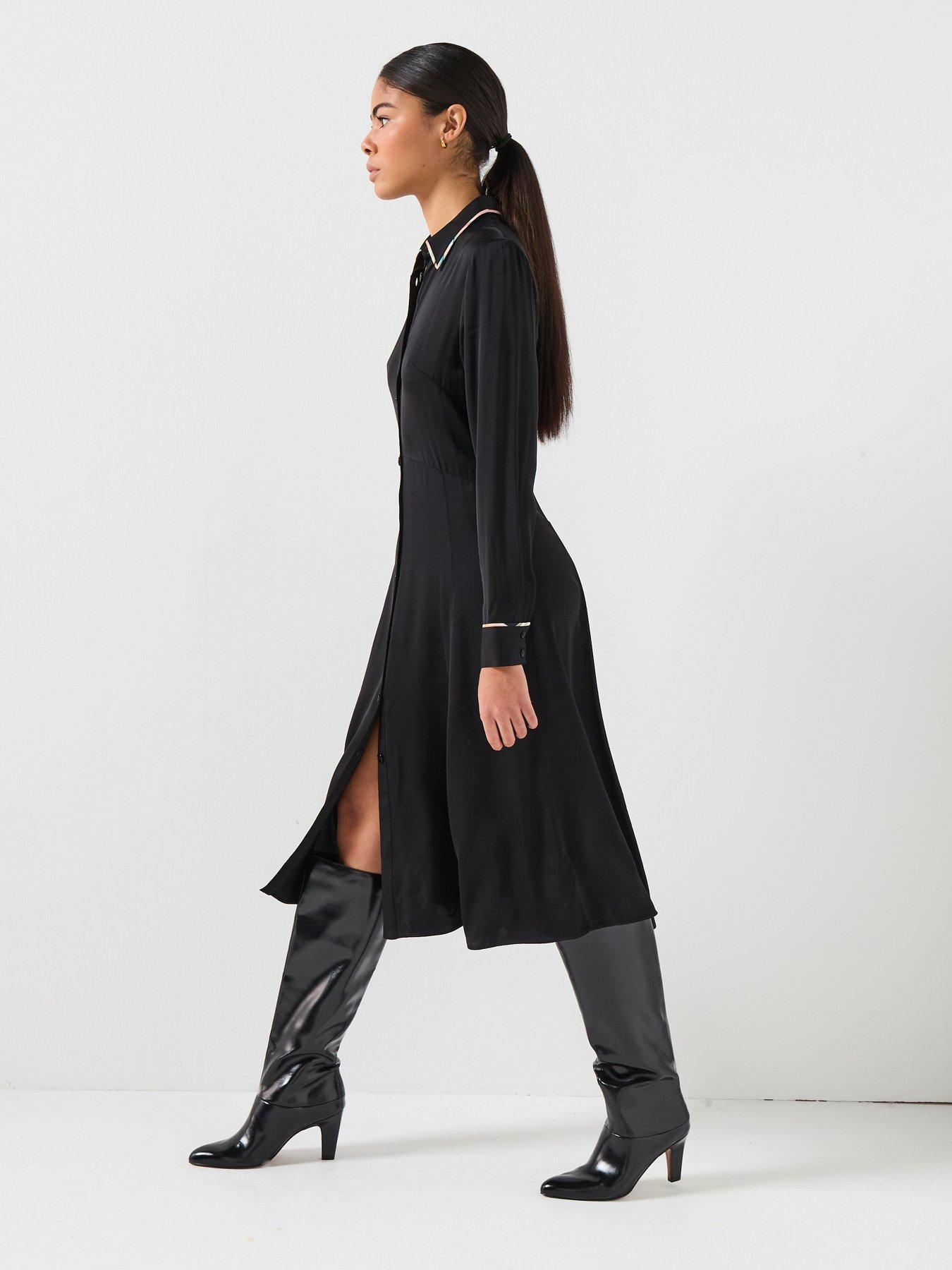 Image 4 of 6 of PS PAUL SMITH WOMENS SWIRL TRIM DRESS