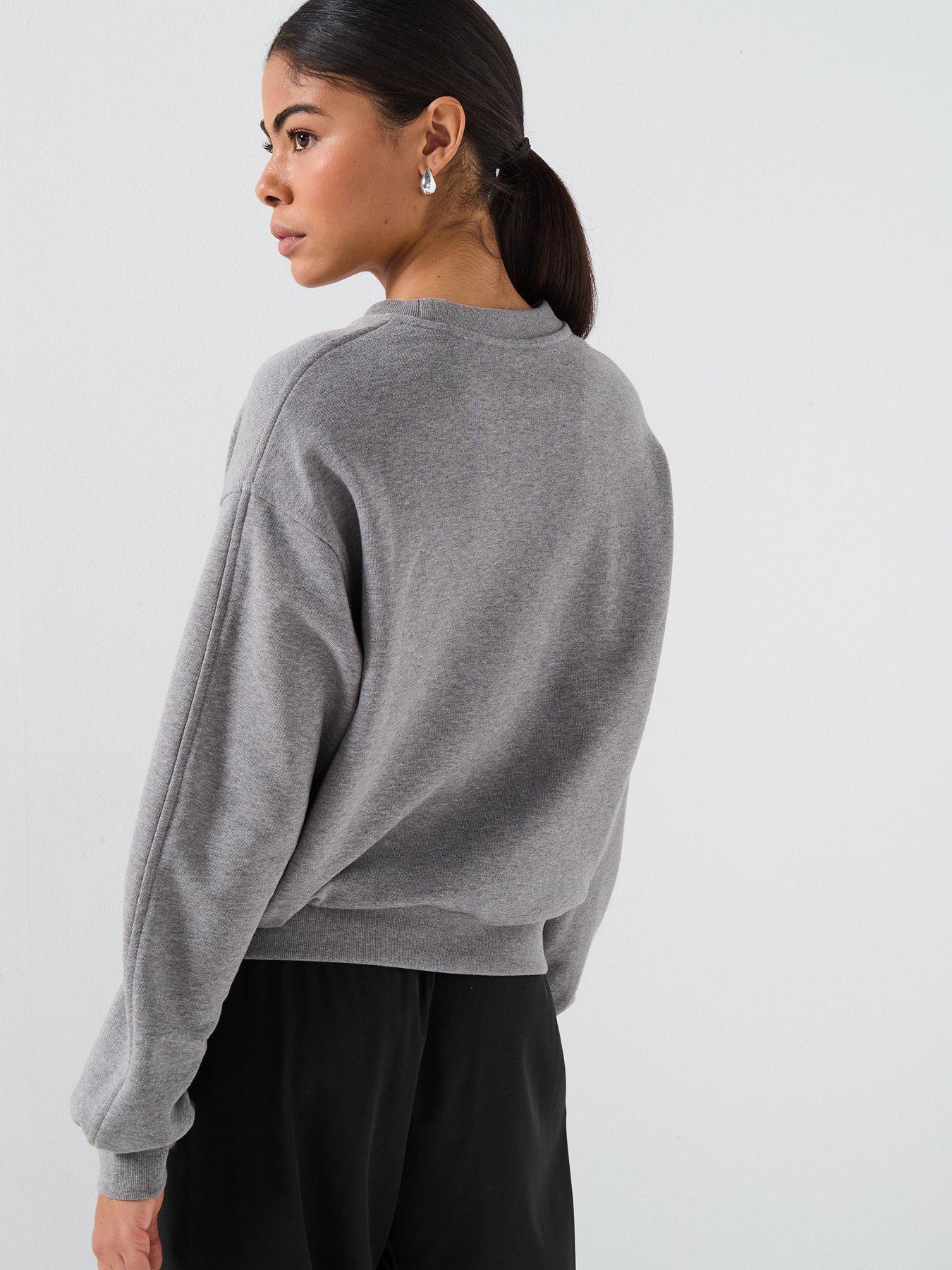 Image 2 of 6 of PS PAUL SMITH Womens Swirl Heart Embroidered Sweatshirt - Grey