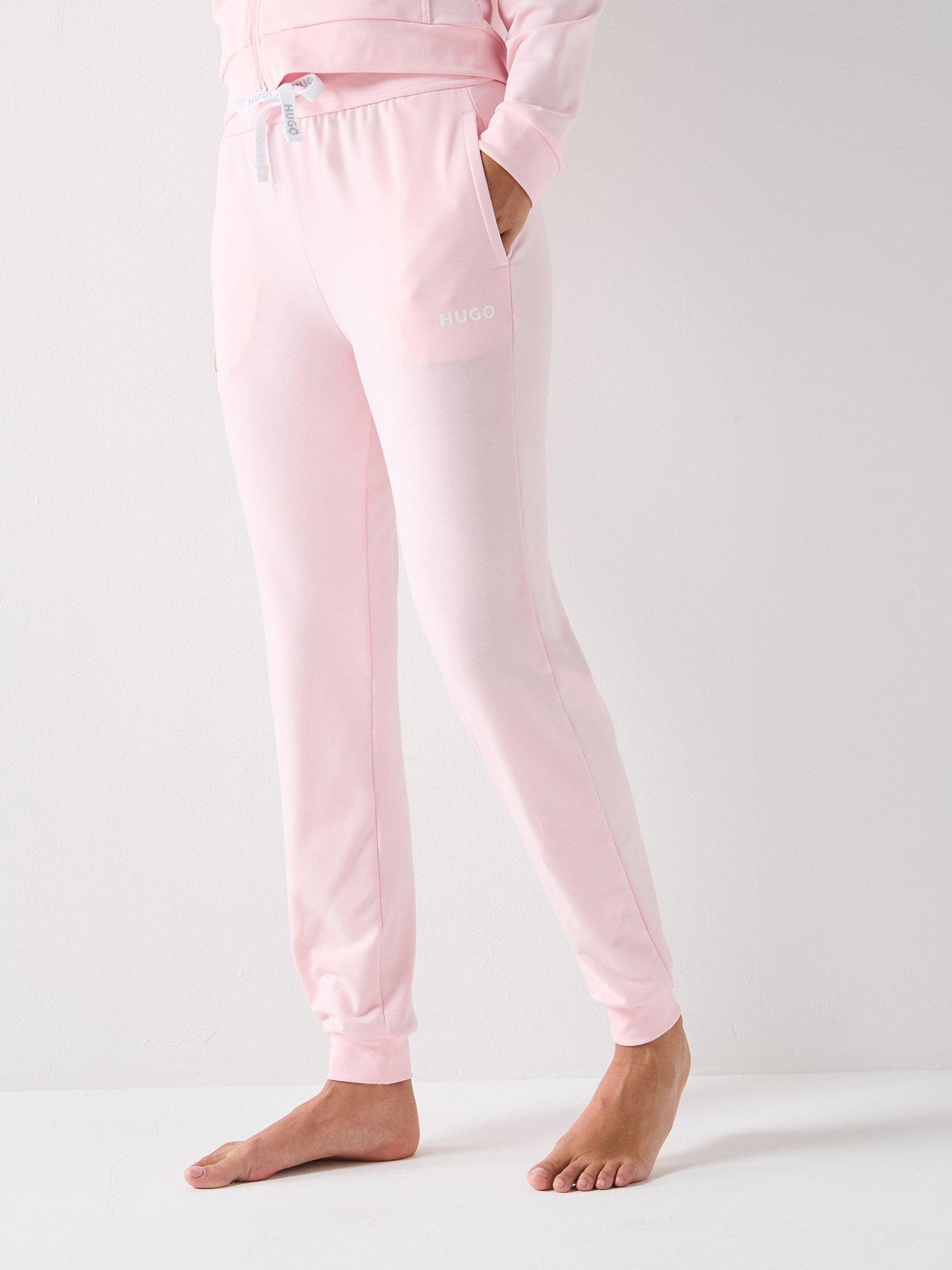 Image 1 of 4 of HUGO Cuffed Drawstring Joggers - Pink