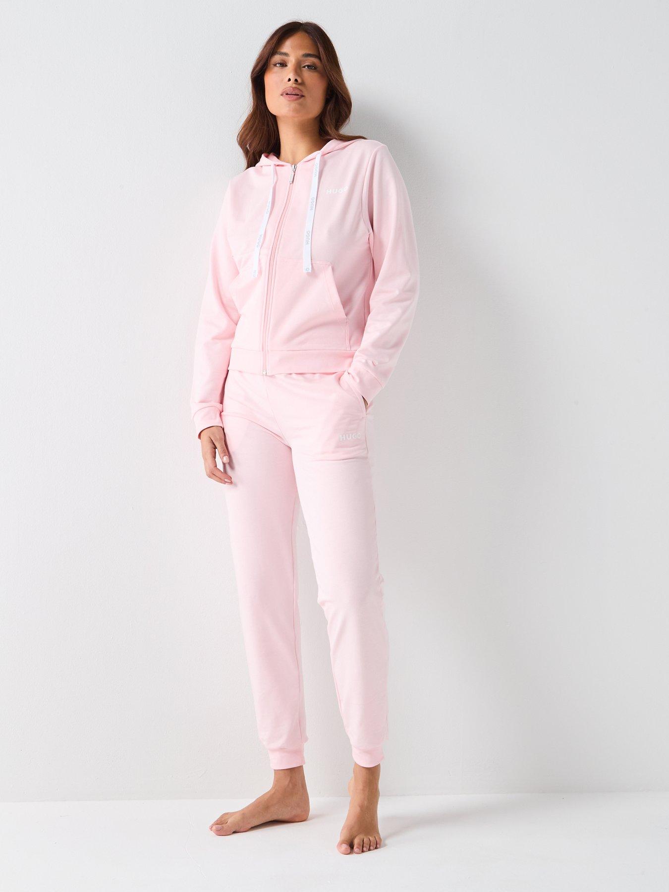 Image 3 of 4 of HUGO Cuffed Drawstring Joggers - Pink