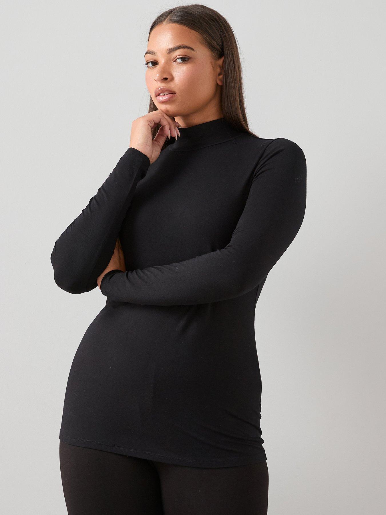the-very-collection-curve-turtle-neck-long-sleeve-top-black