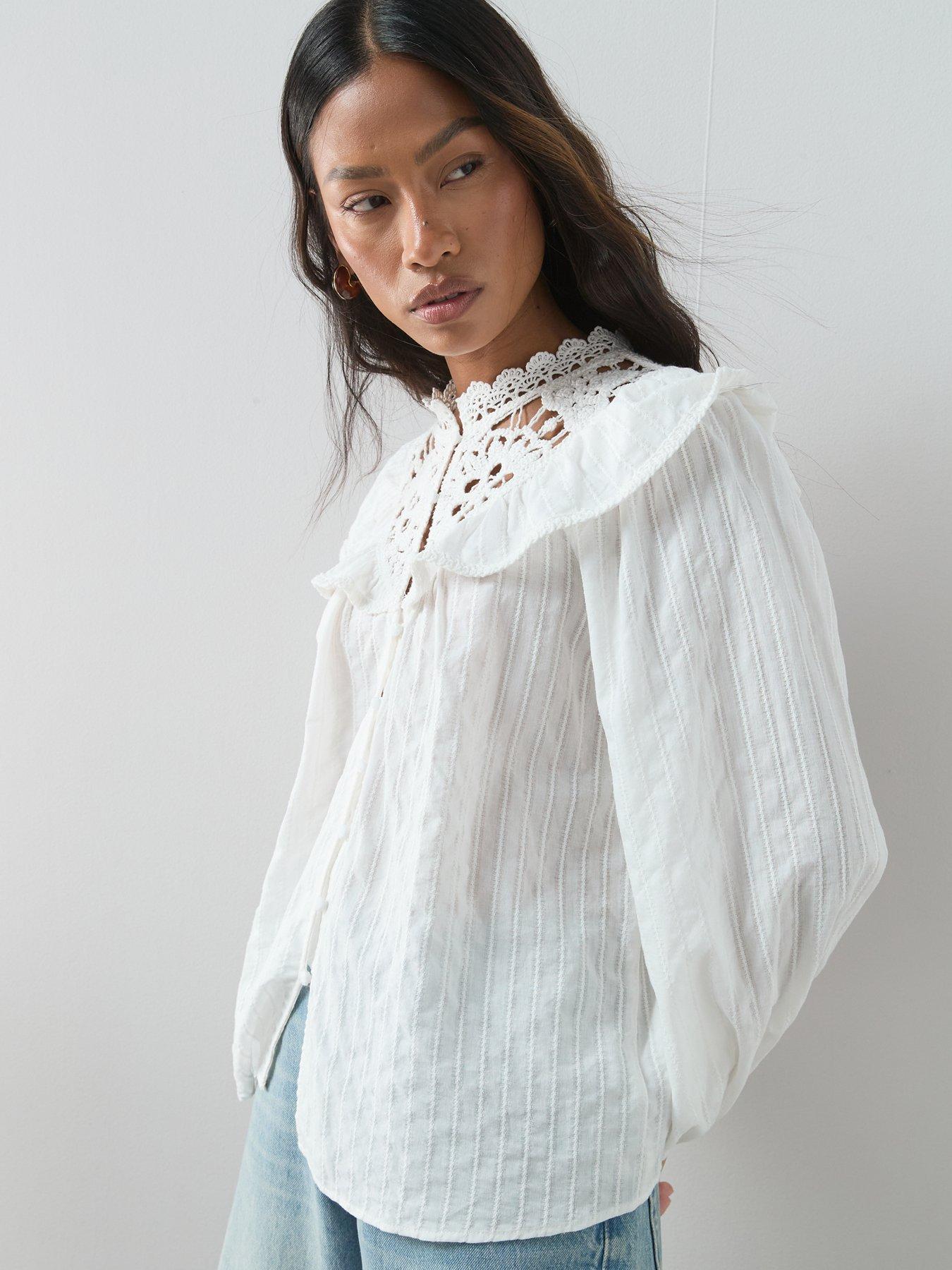 the-very-collection-lace-insert-frill-detail-blouse-whitedetail