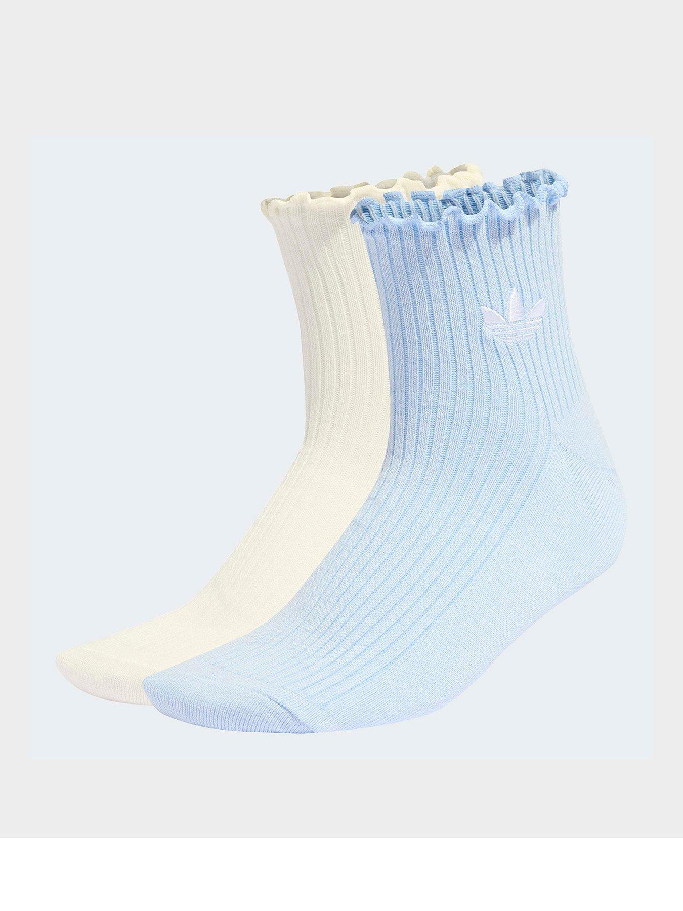 adidas-originals-ruffle-quarter-length-frill-socks-2-pack-blue