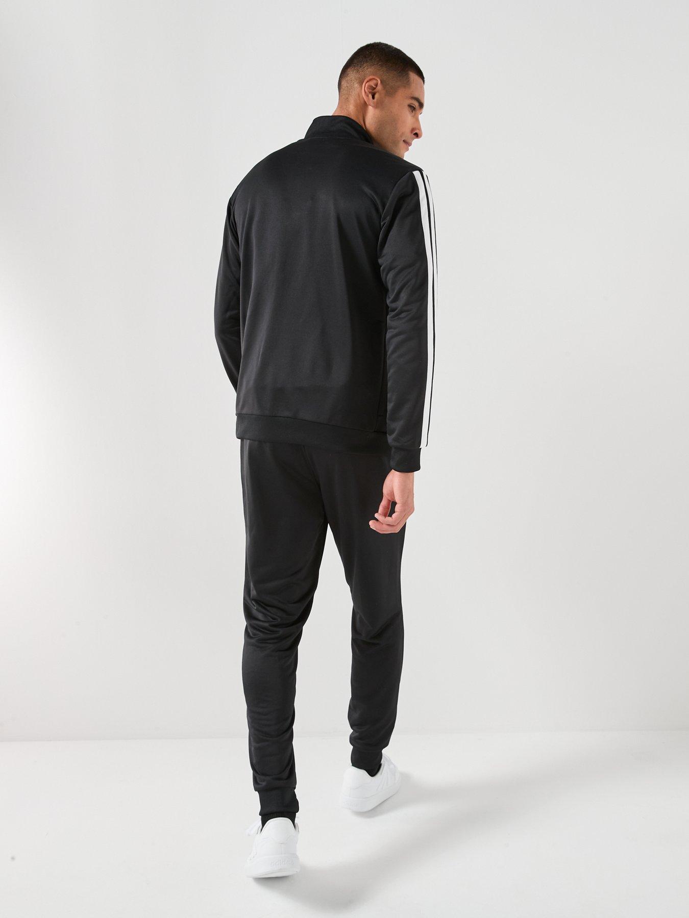 Image 4 of 6 of adidas Sportswear Men's 3 Stripes Tracksuit - Black