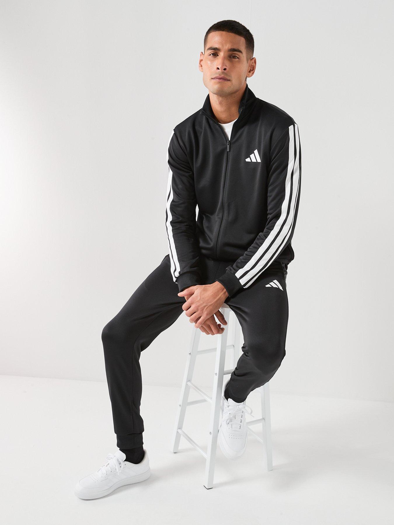 Image 6 of 6 of adidas Sportswear Men's 3 Stripes Tracksuit - Black