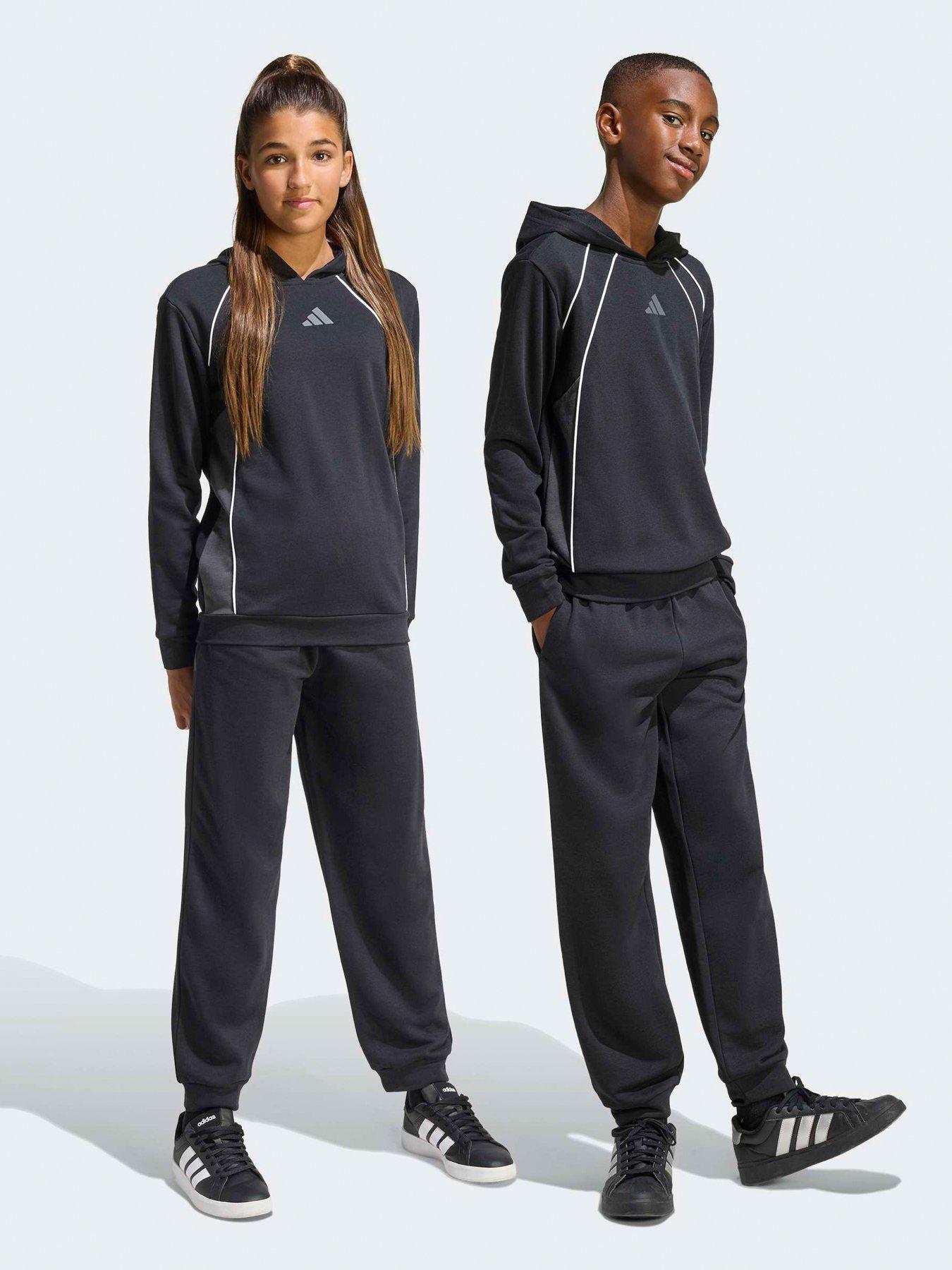 adidas-sportswear-junior-unisex-color-block-tracksuit-blackfront