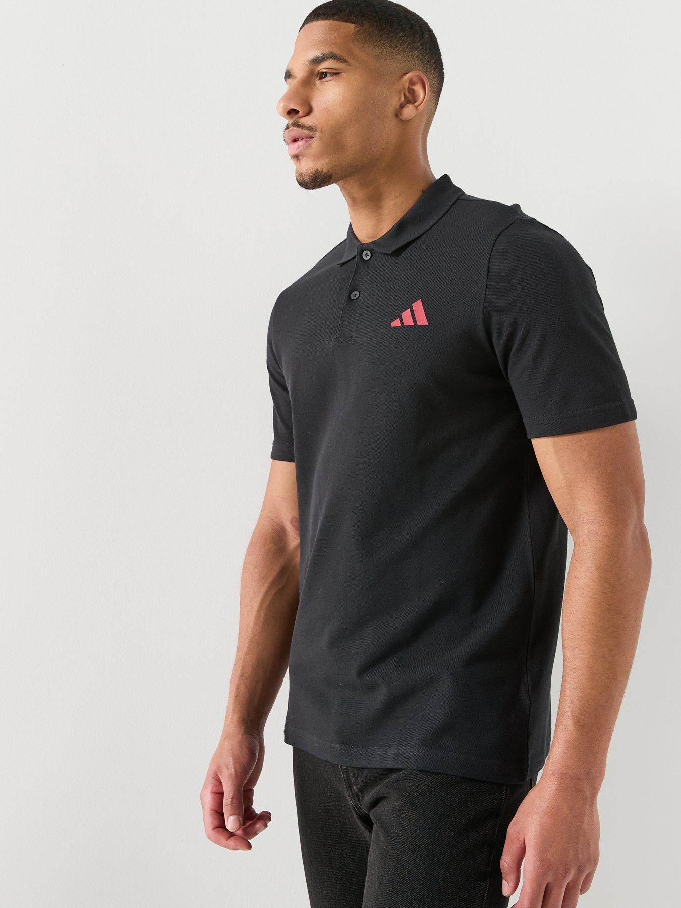adidas Sportswear Men's Adidas Men Small Logo Pique Polo Shirt - Black