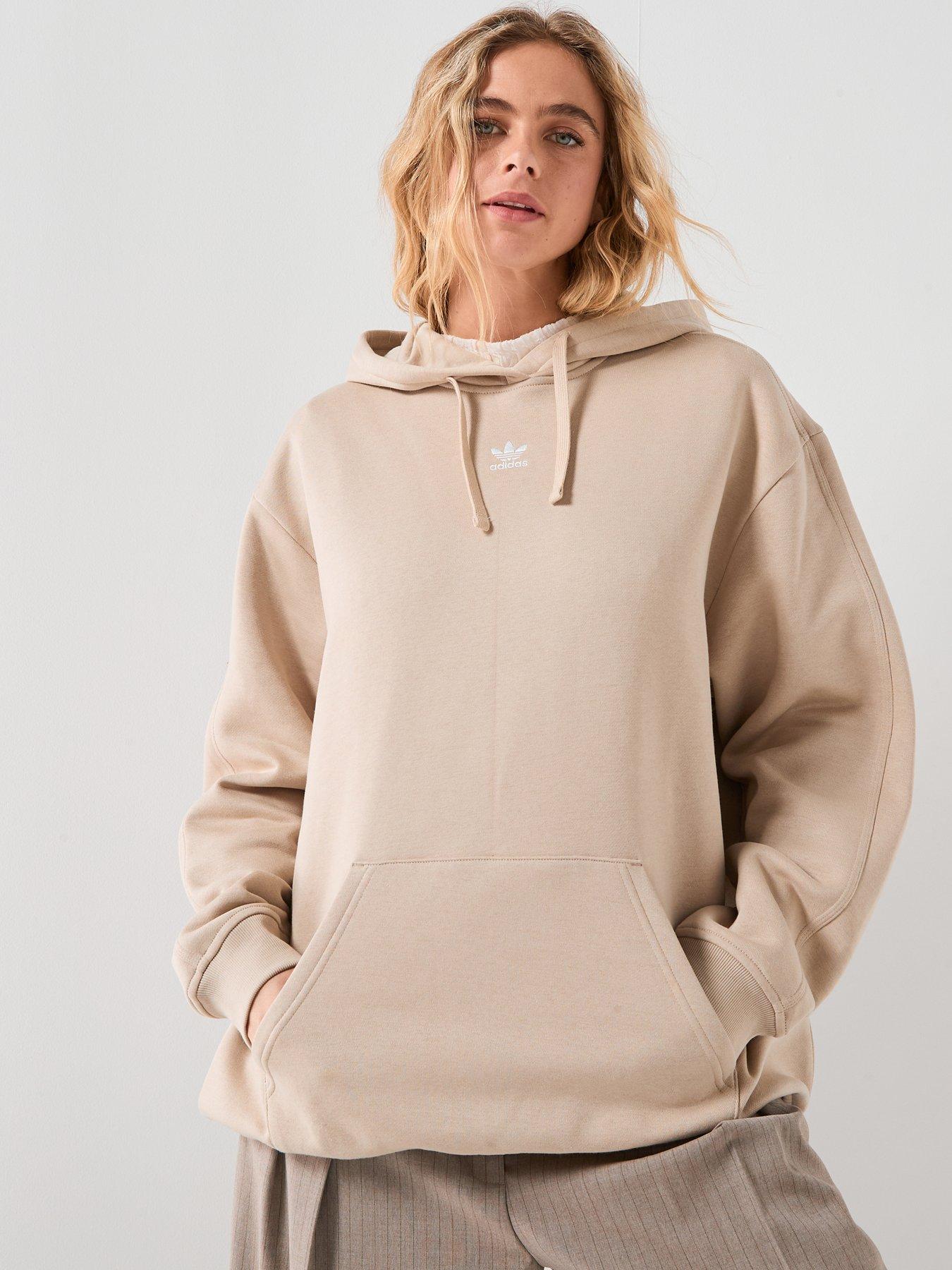 adidas-originals-womens-essentials-oversized-fleece-hoodie-beige