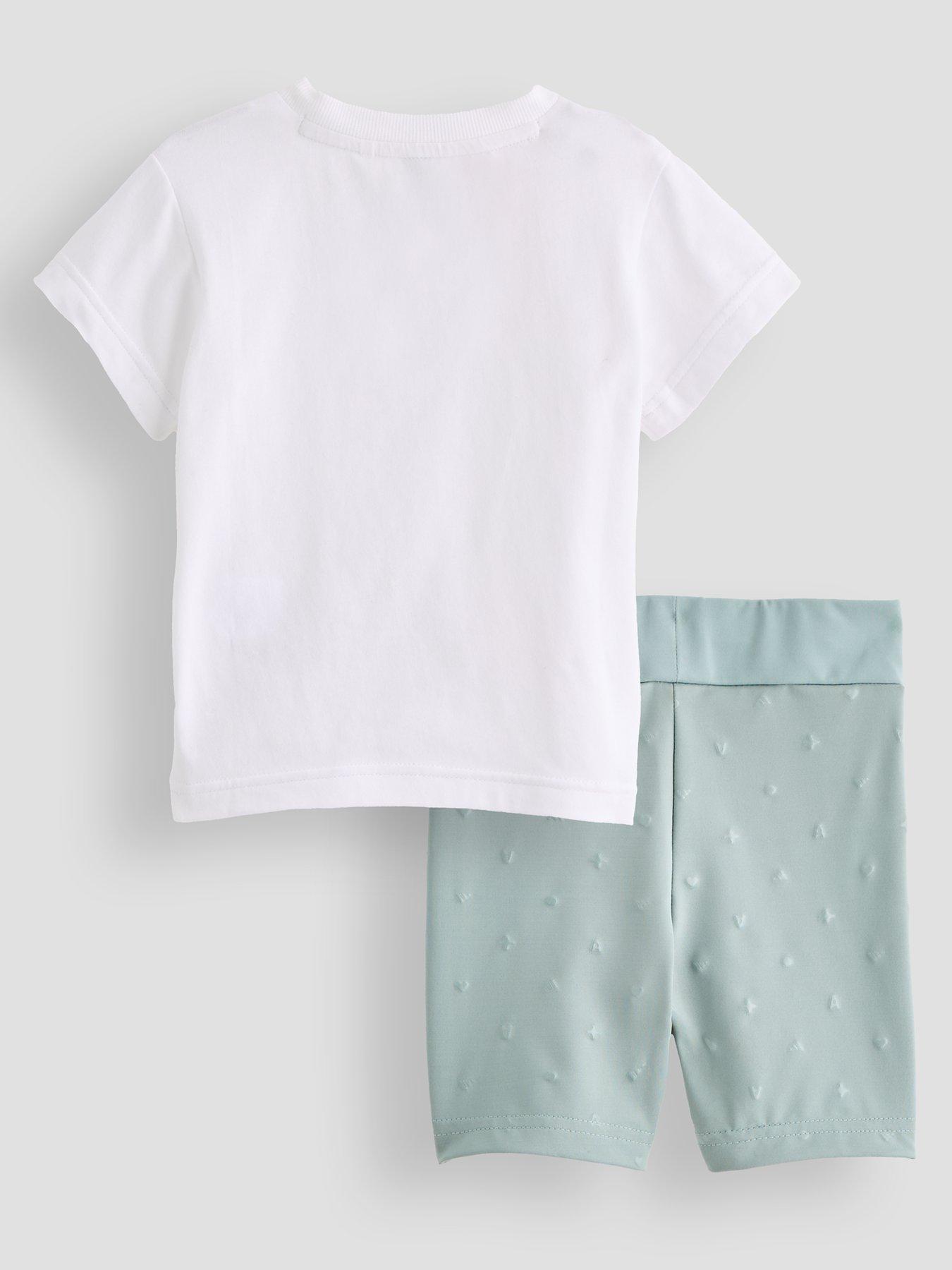 Image 2 of 4 of adidas Sportswear Infant Girls Seasonals Glam Biker Set - White