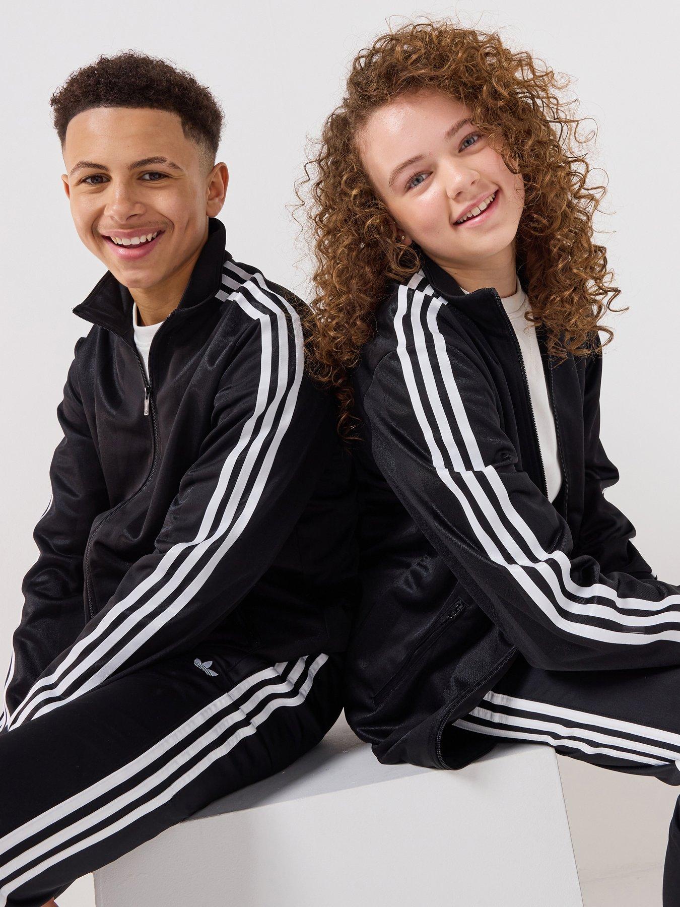 adidas Originals Junior Unisex Firebird Loose Jacquard Track Top - Black