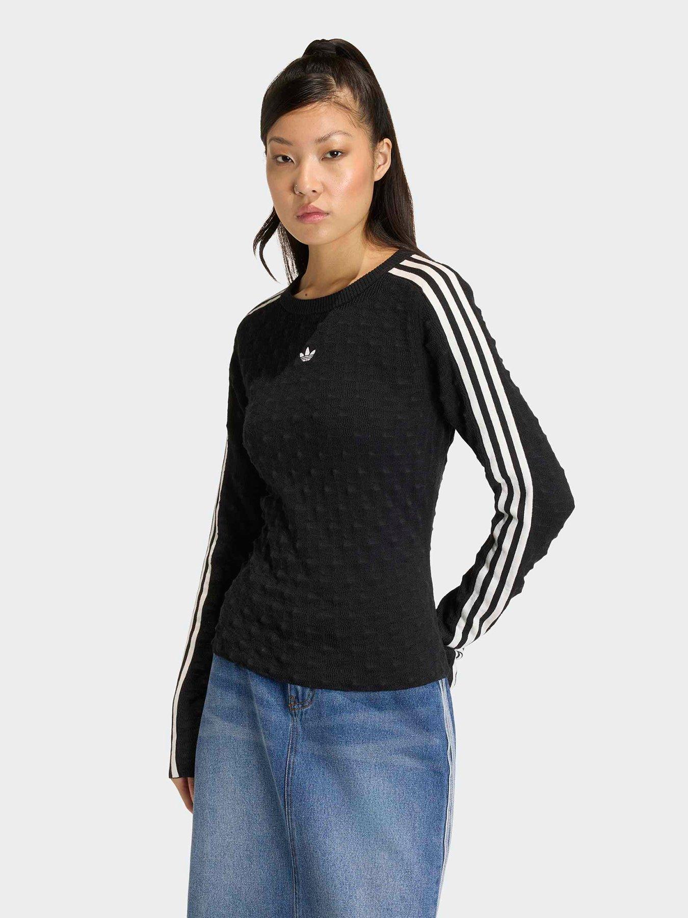 adidas Originals Womens Slim Long Sleeve T-Shirt - Black